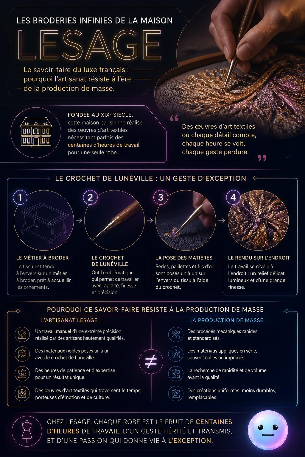 Les broderies infinies de la maison Lesage
