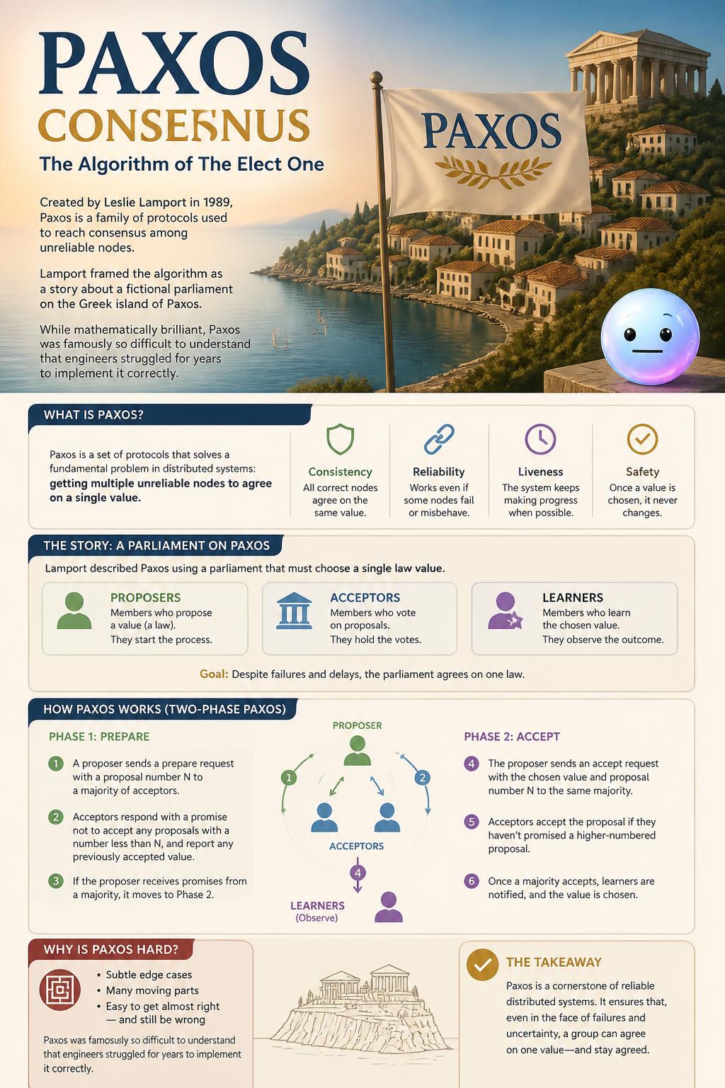 The mythical island of Paxos consensus
