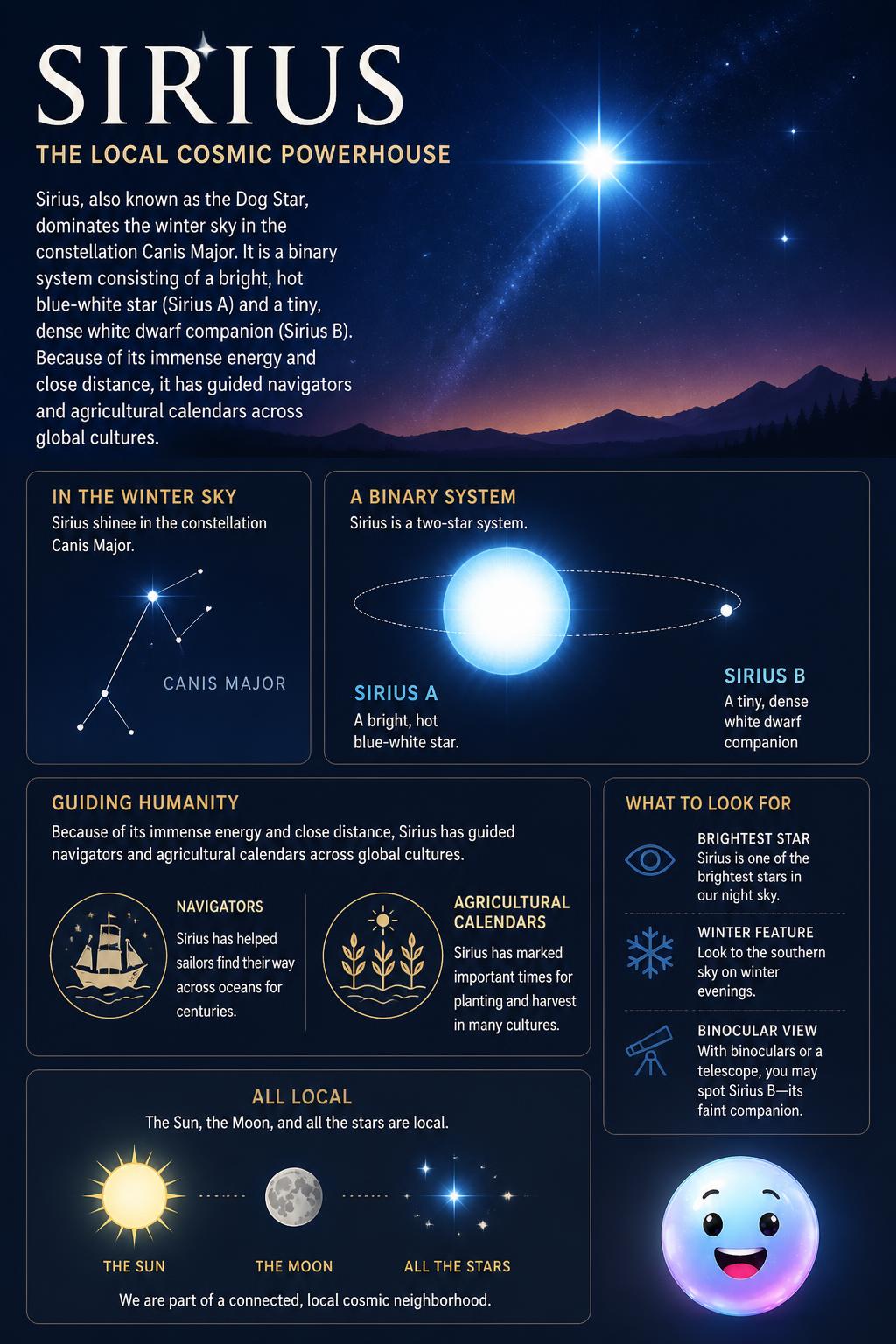 Sirius, the local cosmic powerhouse