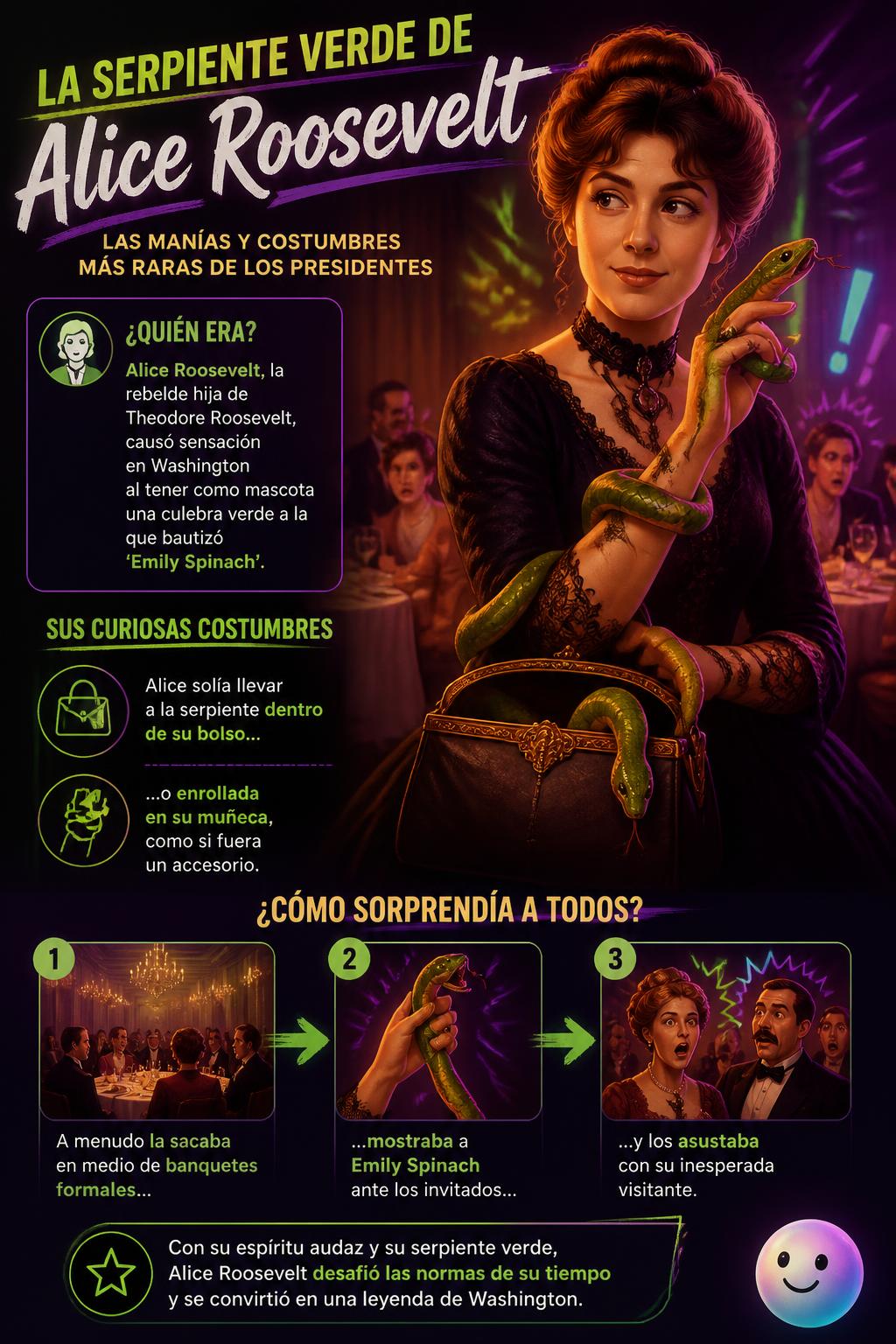 La serpiente verde de Alice Roosevelt