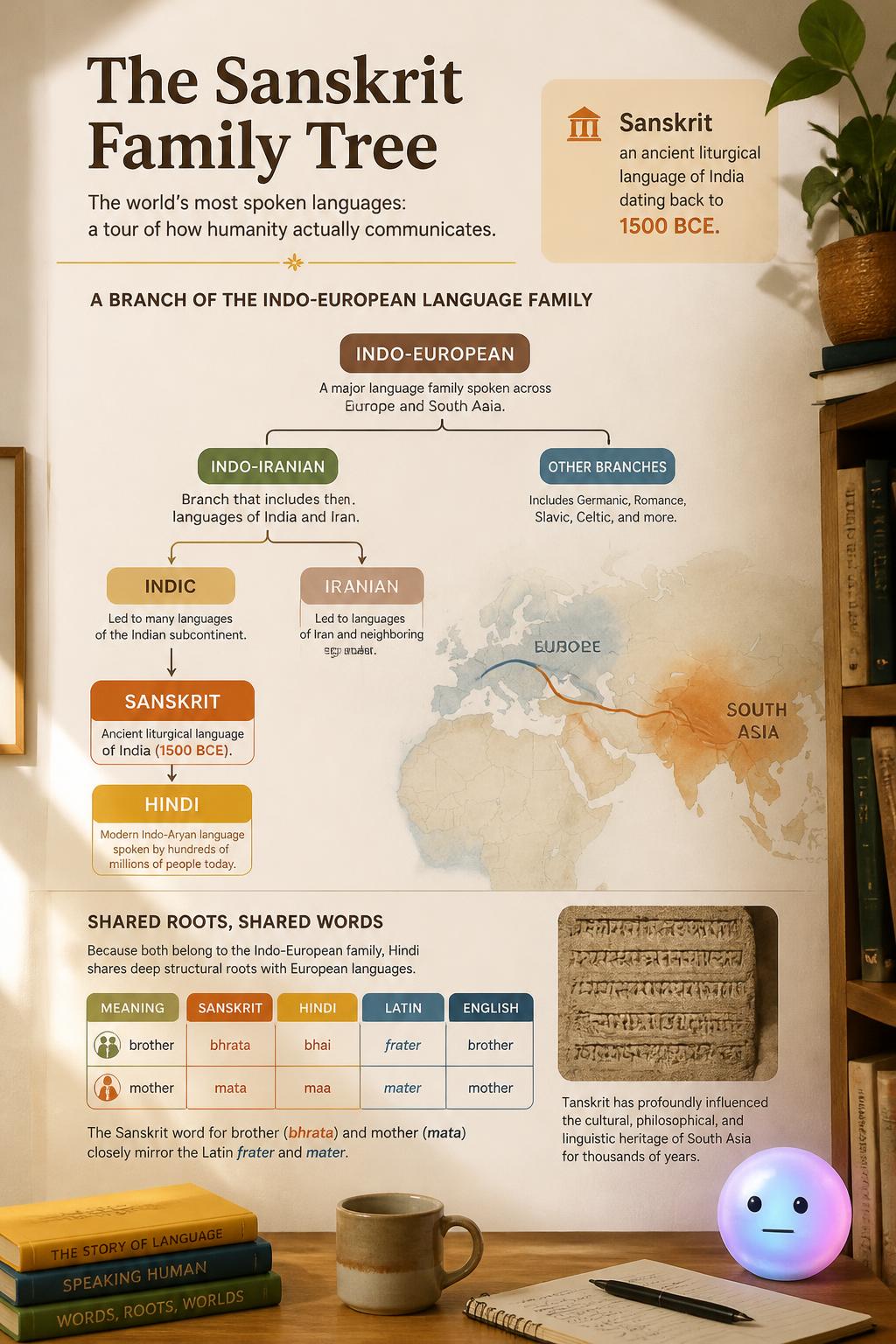 The Sanskrit family tree