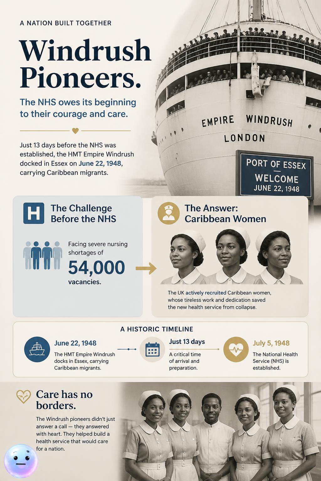 The arrival of the Windrush pioneers