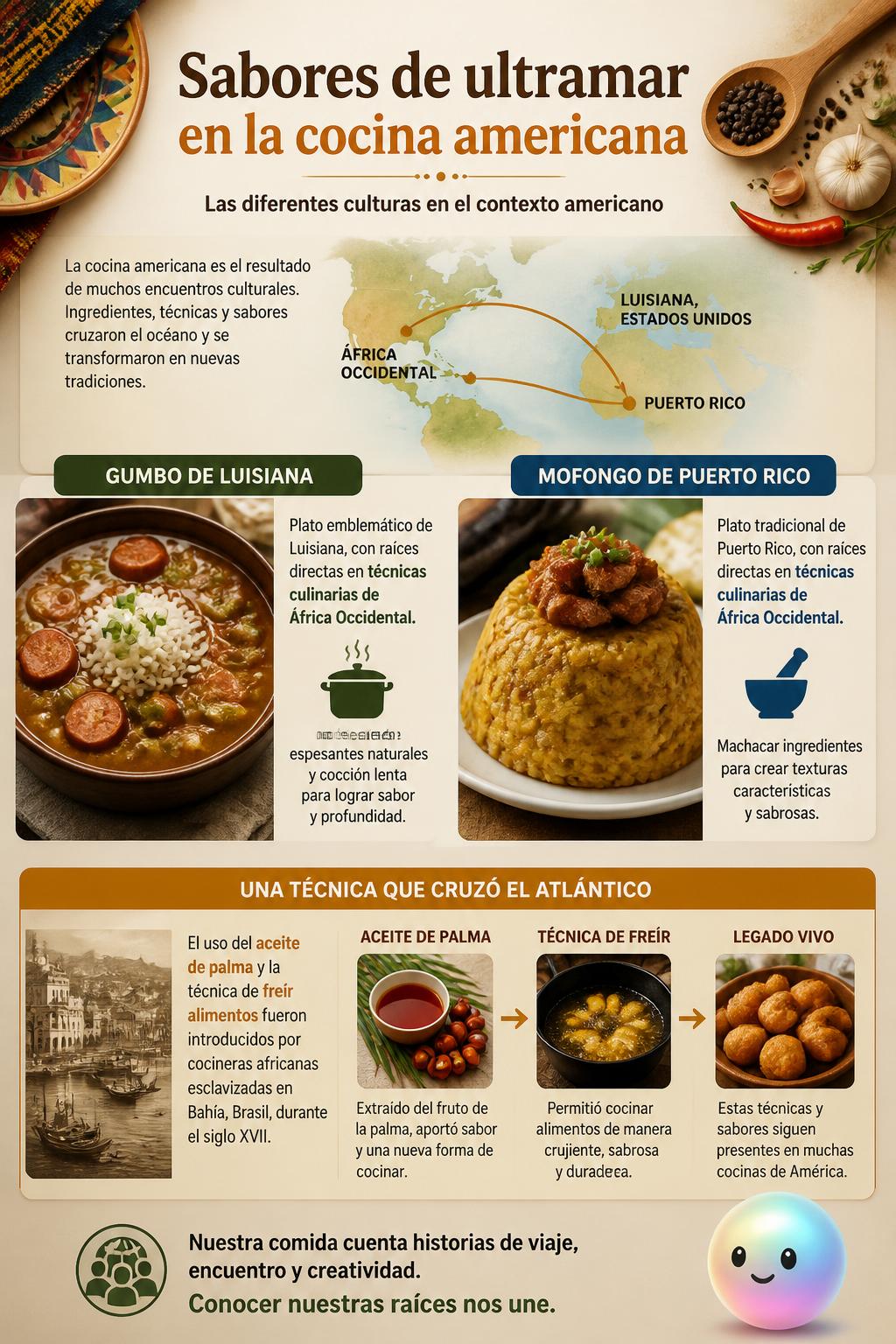 Sabores de ultramar en la cocina americana