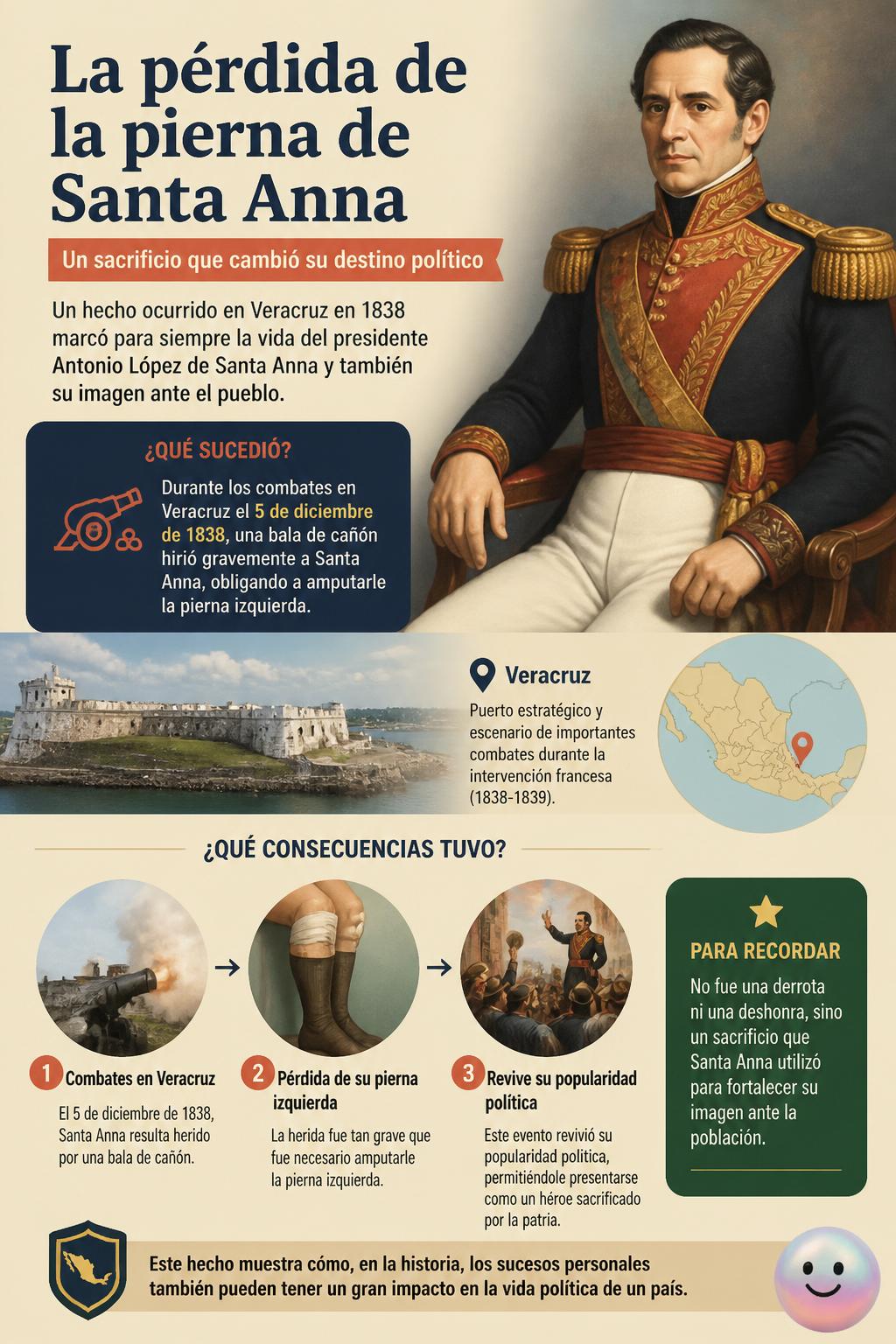La pérdida de la pierna de Santa Anna