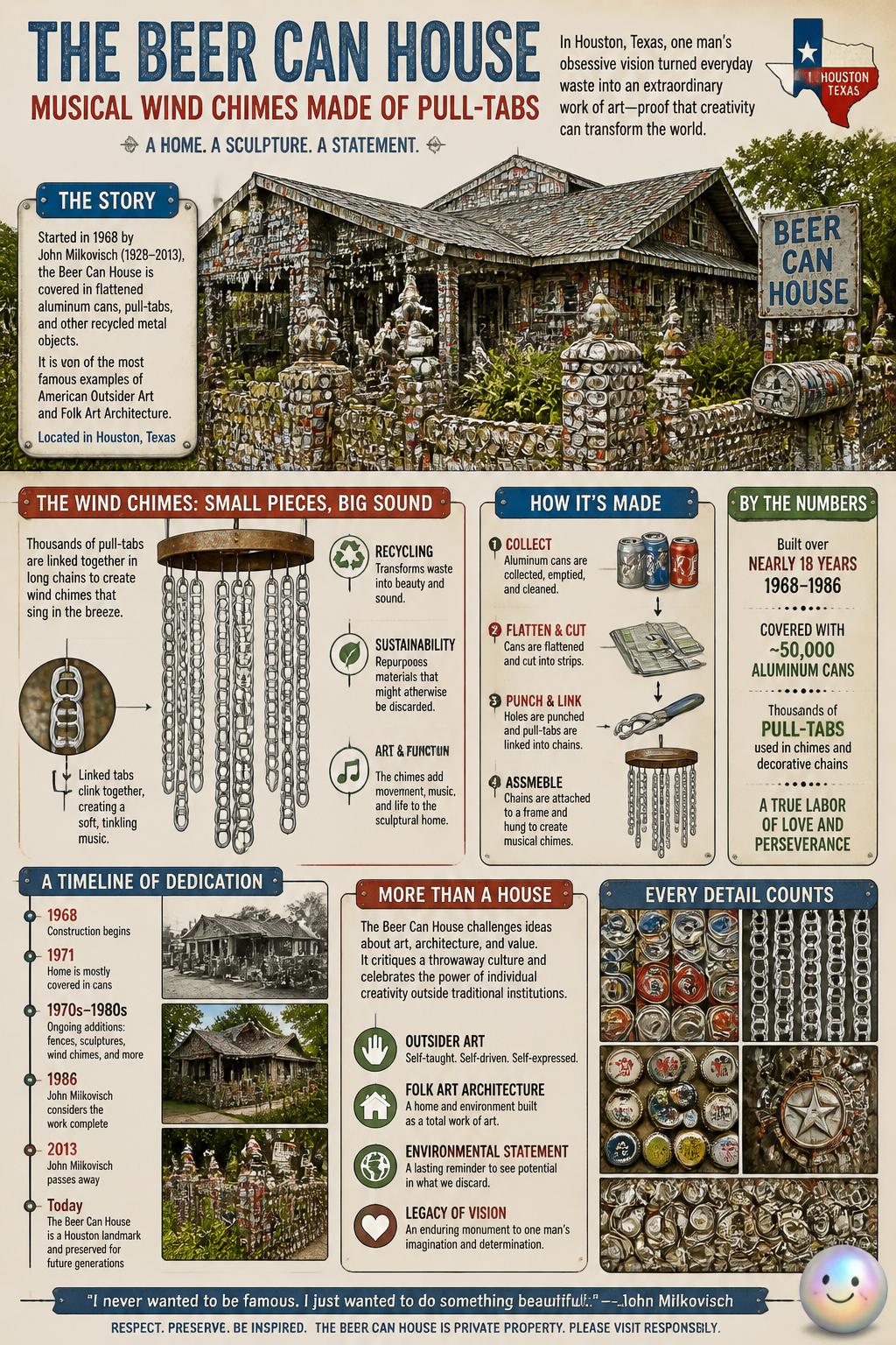 The musical wind chimes made of pull-tabs
