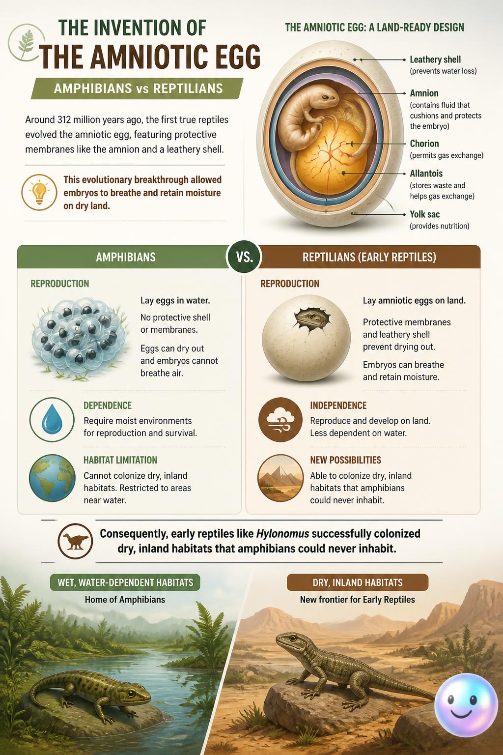The invention of the amniotic egg