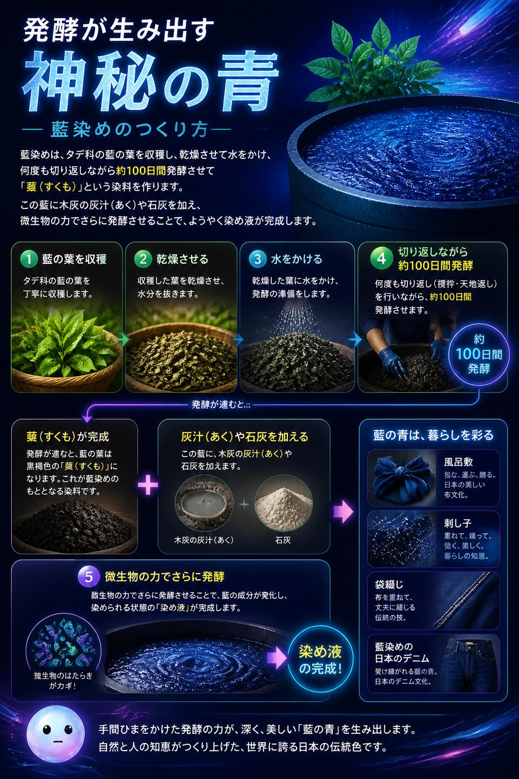 発酵が生み出す神秘の青