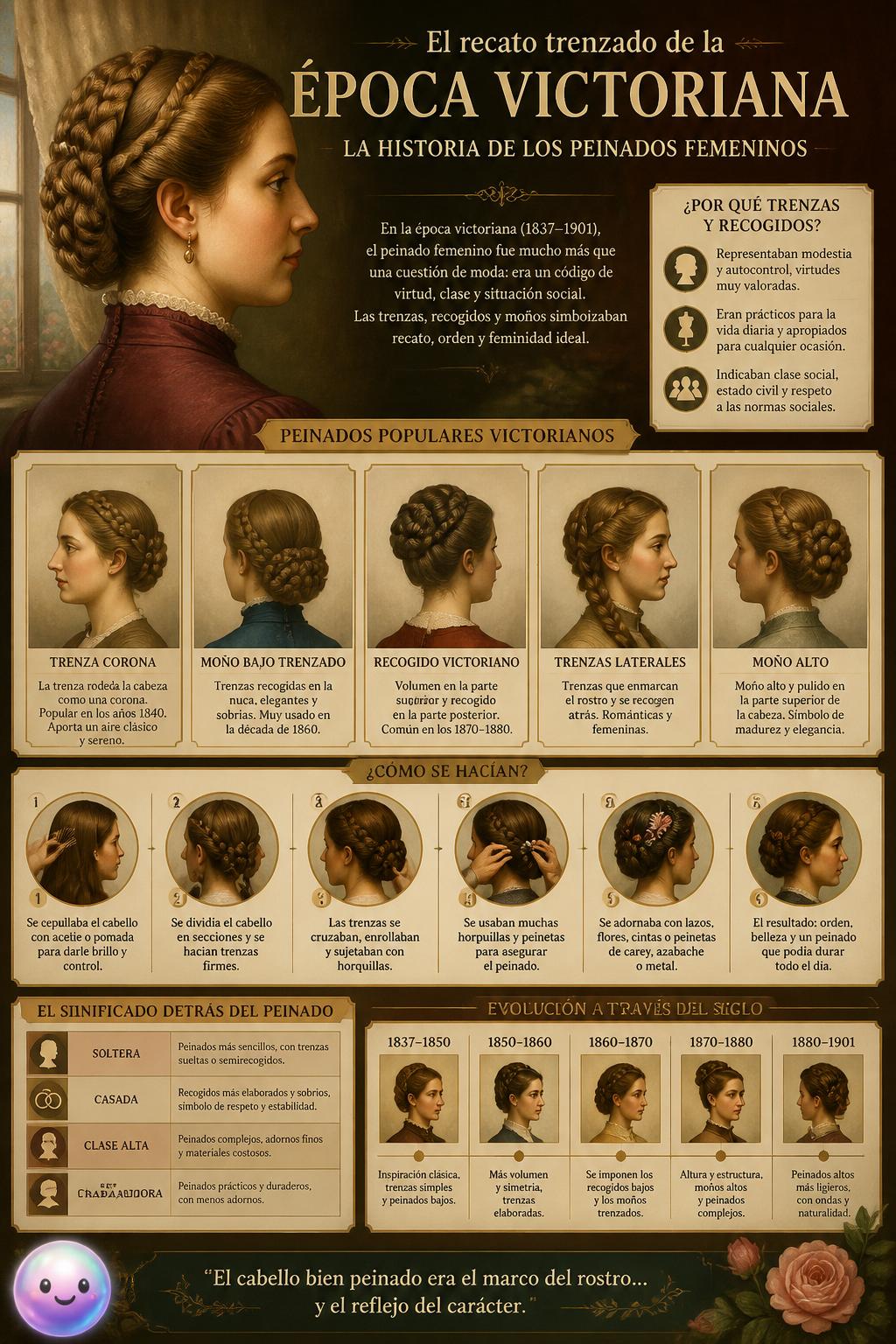 El recato trenzado de la época victoriana
