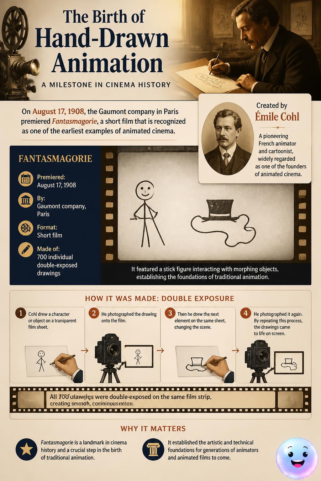 The birth of hand-drawn animation