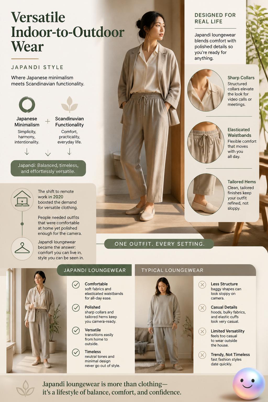 Versatile indoor-to-outdoor wear