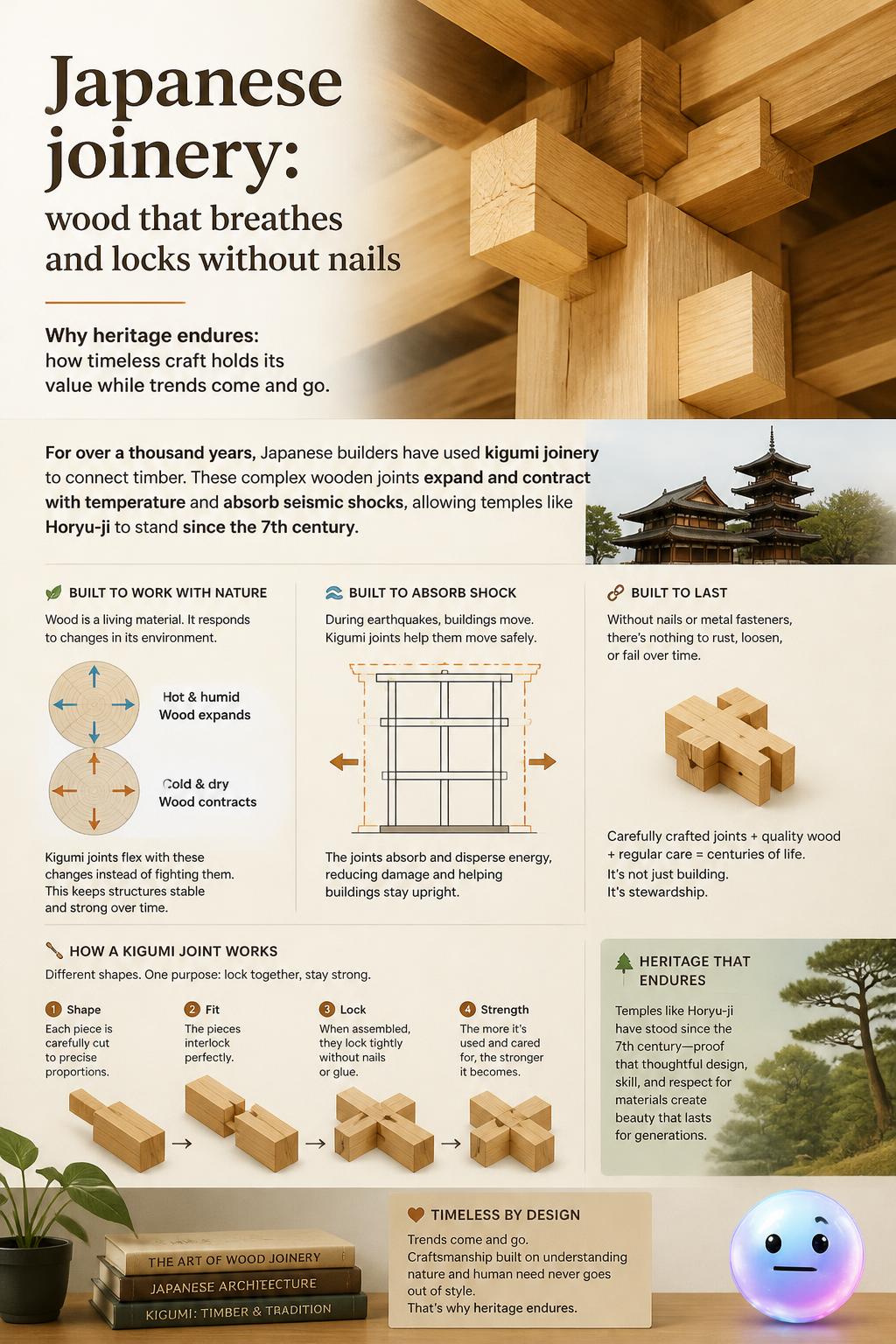 Japanese joinery: wood that breathes and locks without nails