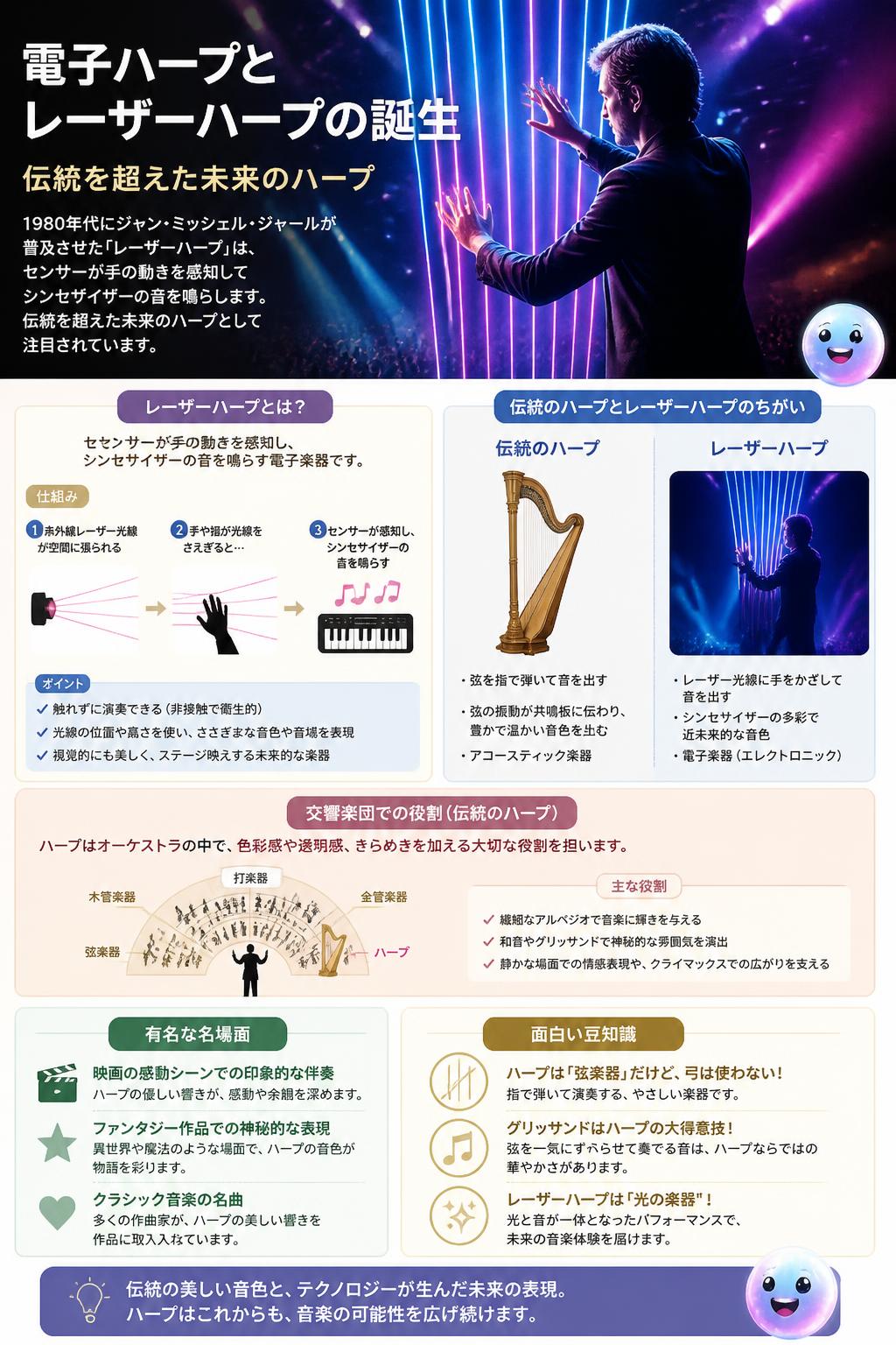 電子ハープとレーザーハープの誕生