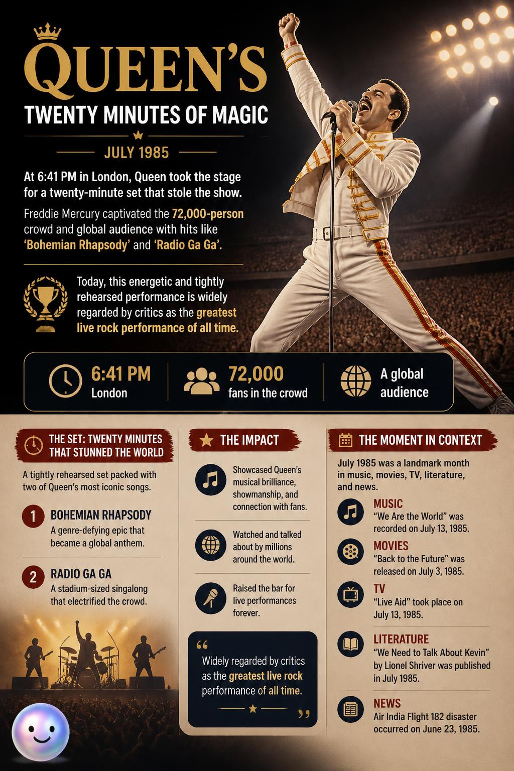 Queen's twenty minutes of magic