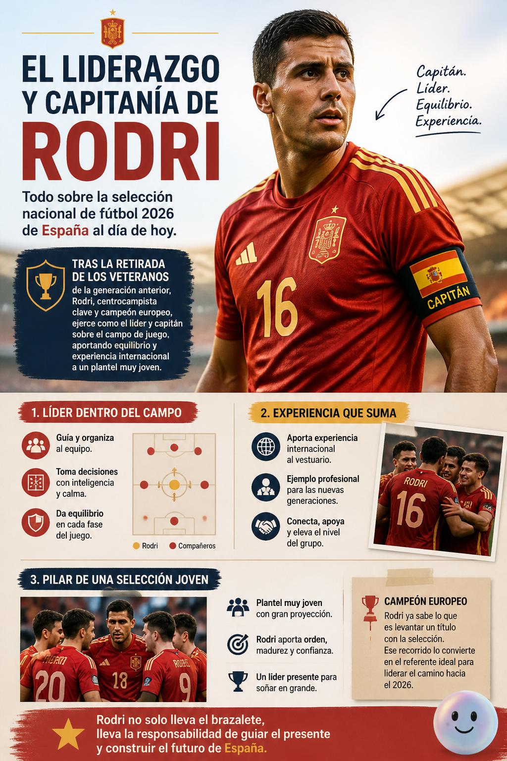 El liderazgo y capitanía de Rodri