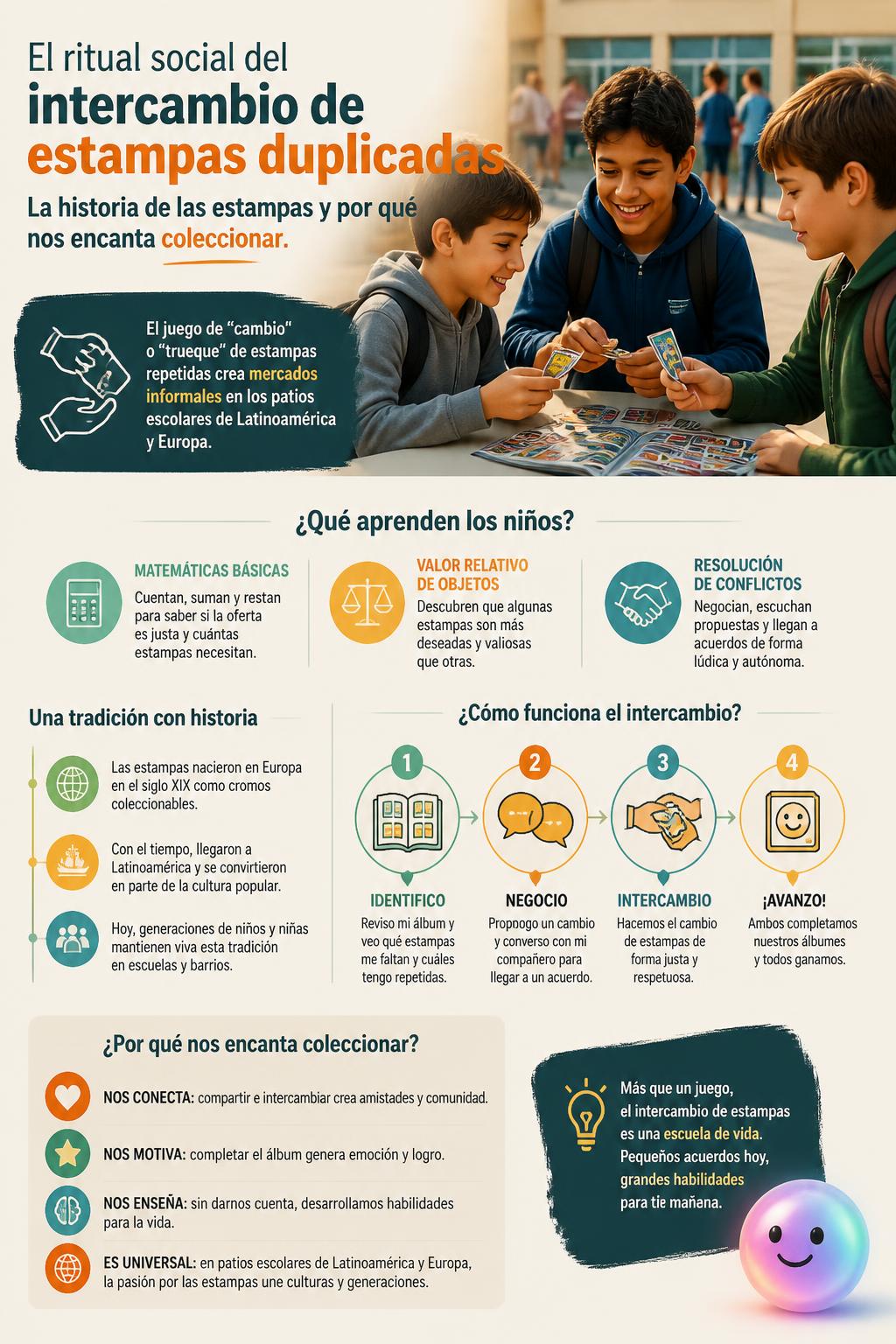 El ritual social del intercambio de estampas duplicadas