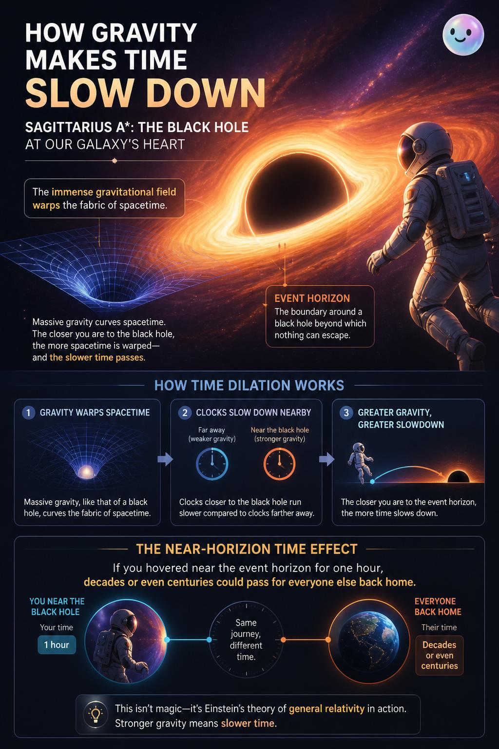 How gravity makes time slow down