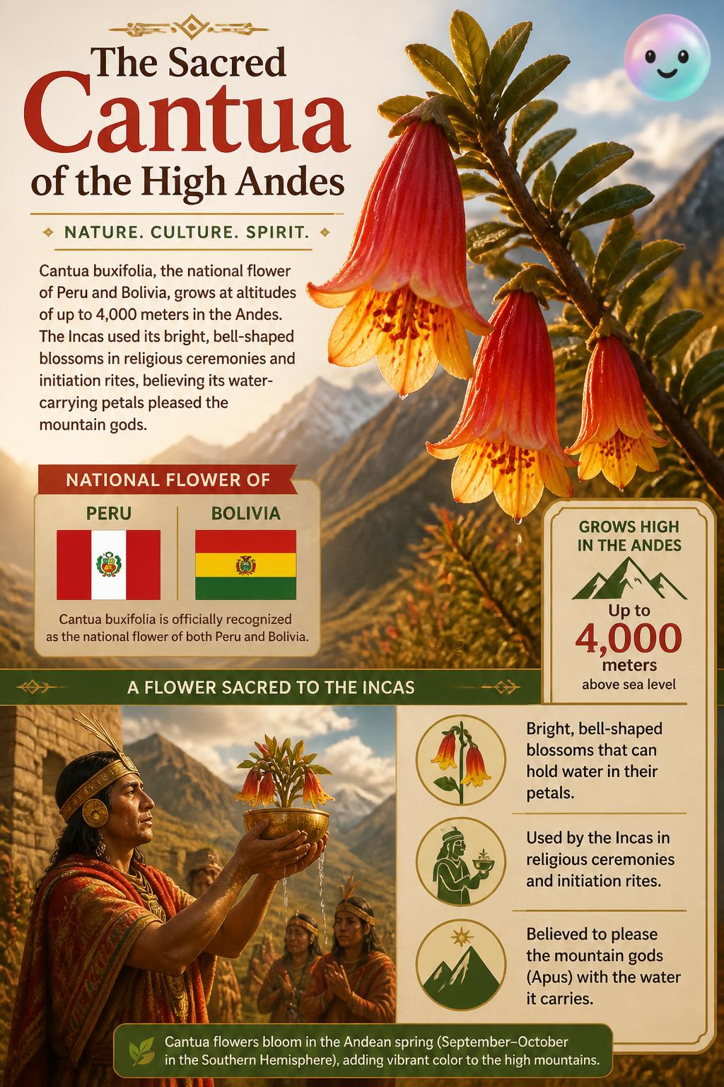 The sacred cantua of the high Andes