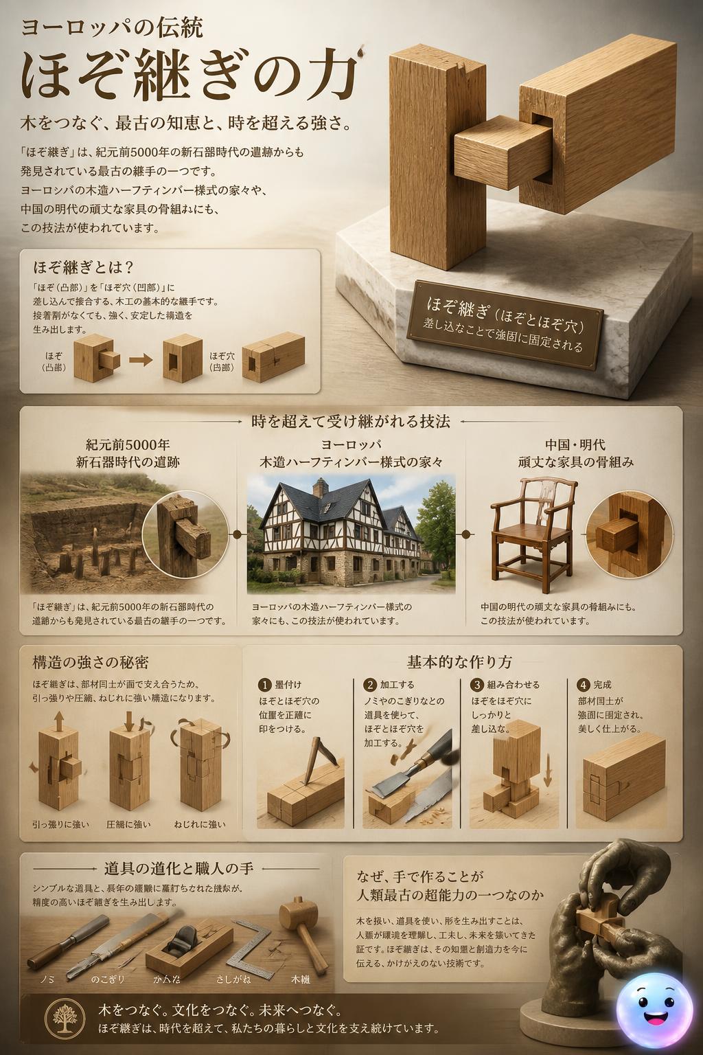 ヨーロッパの伝統「ほぞ継ぎ」の力
