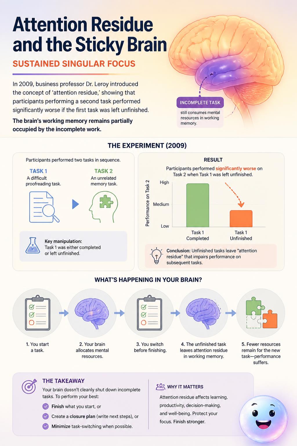 Attention residue and the sticky brain