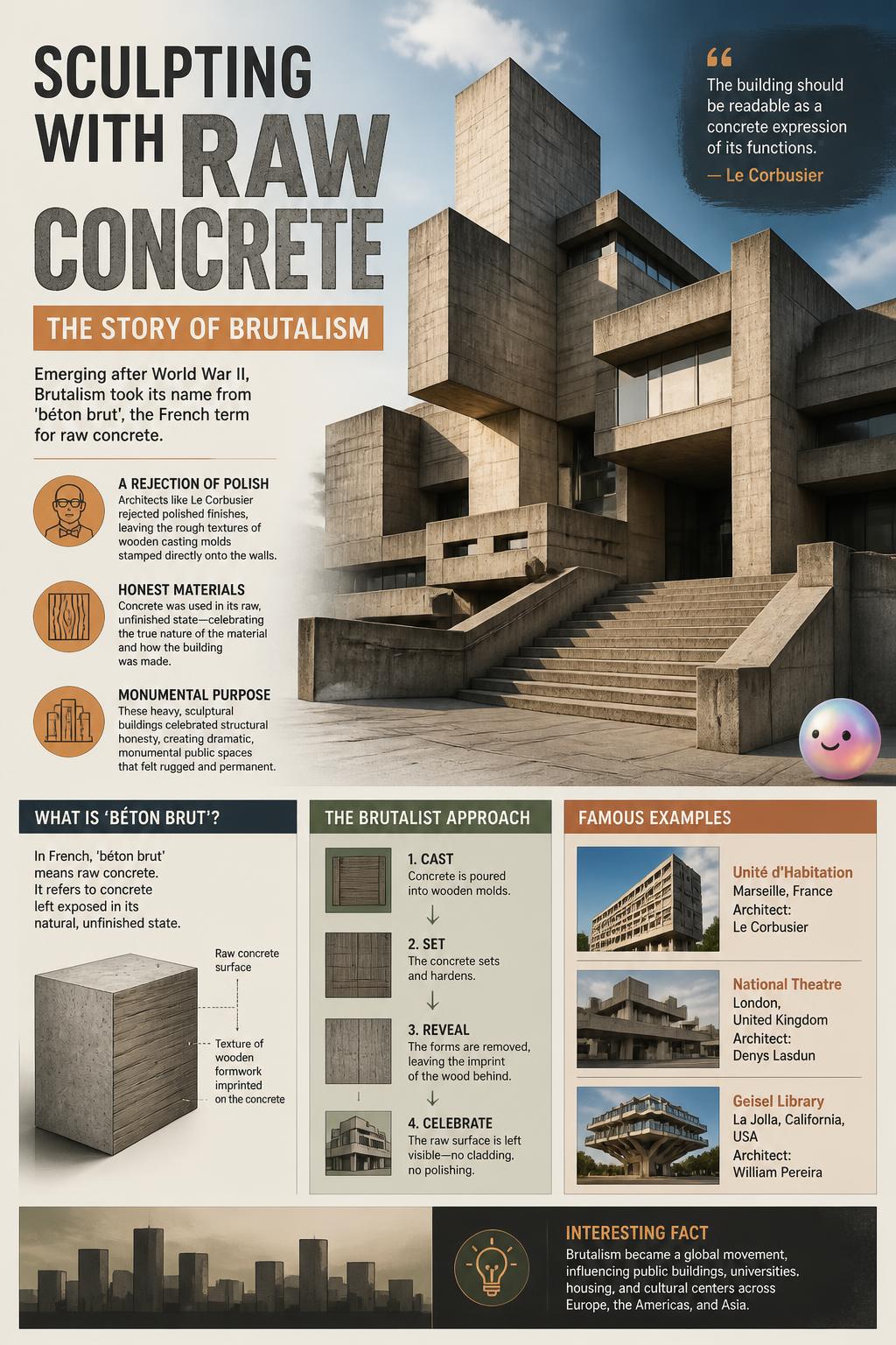Sculpting with raw concrete