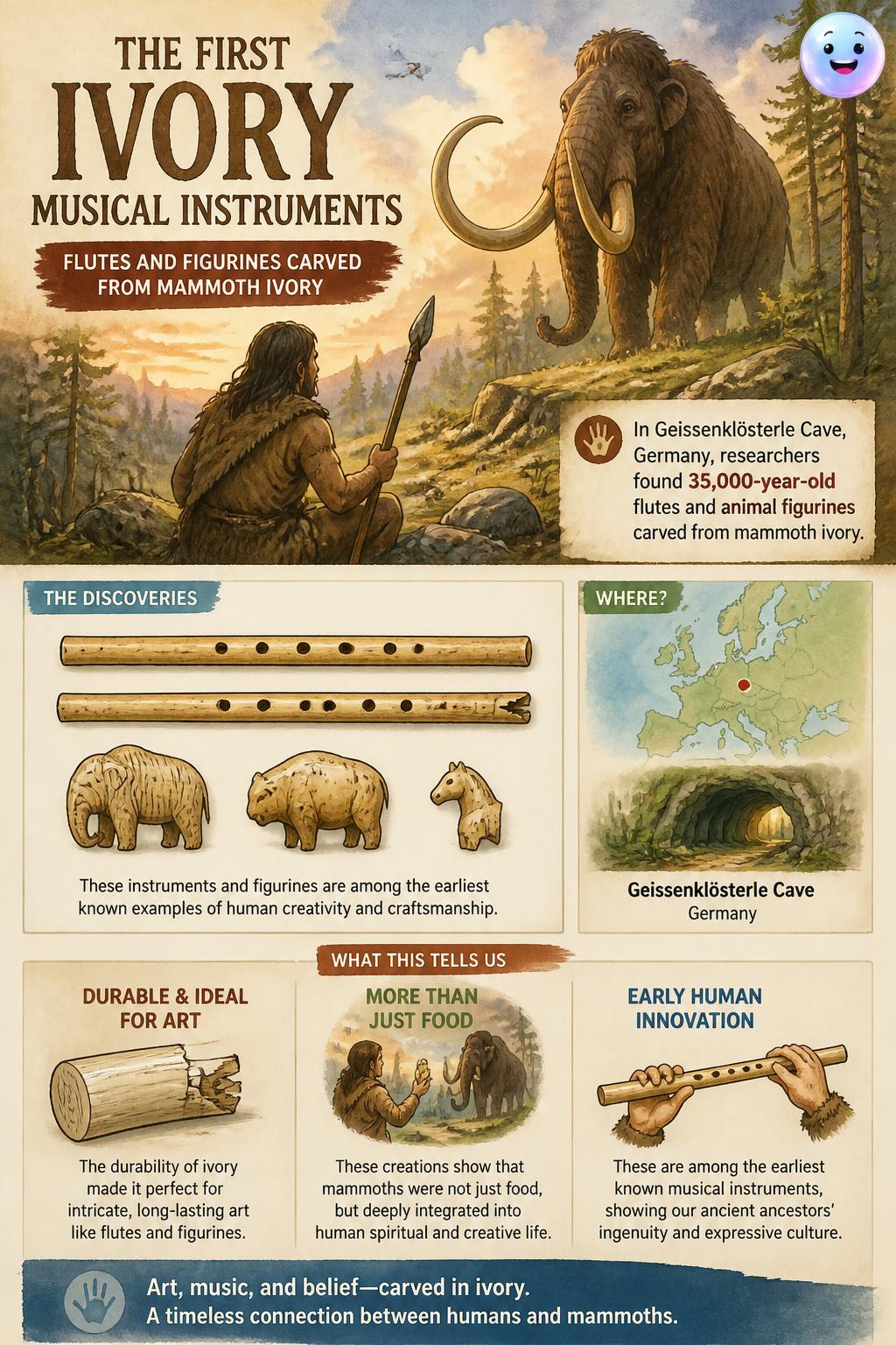 The first ivory musical instruments