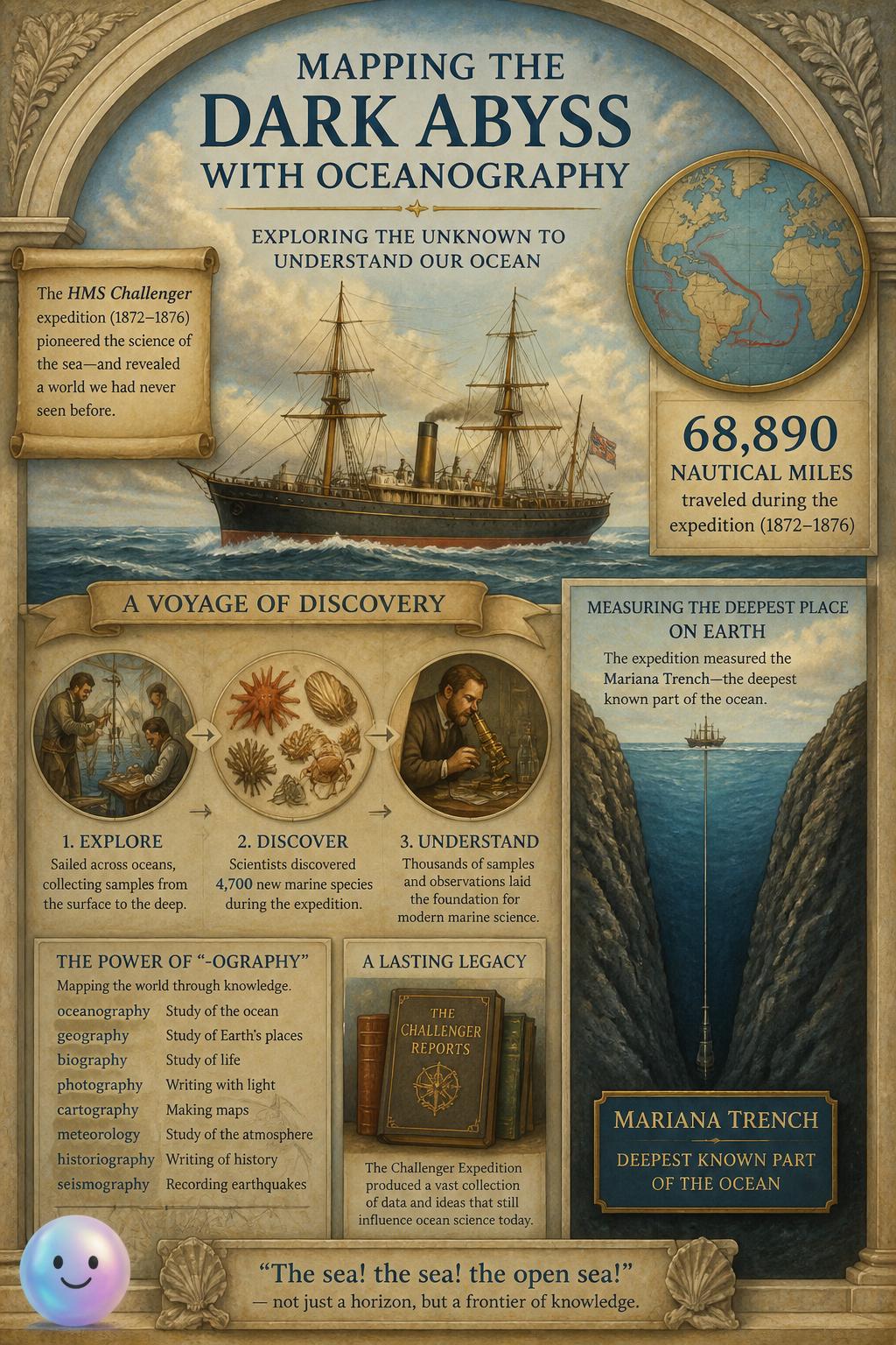 Mapping the dark abyss with oceanography