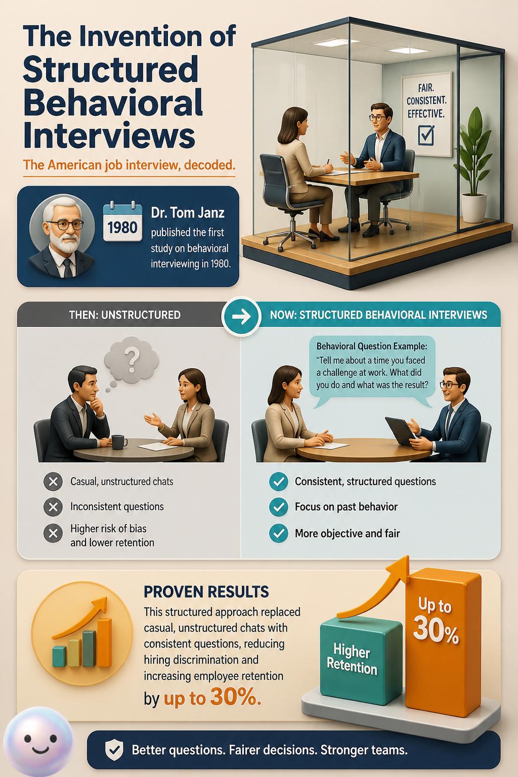 The invention of structured behavioral interviews