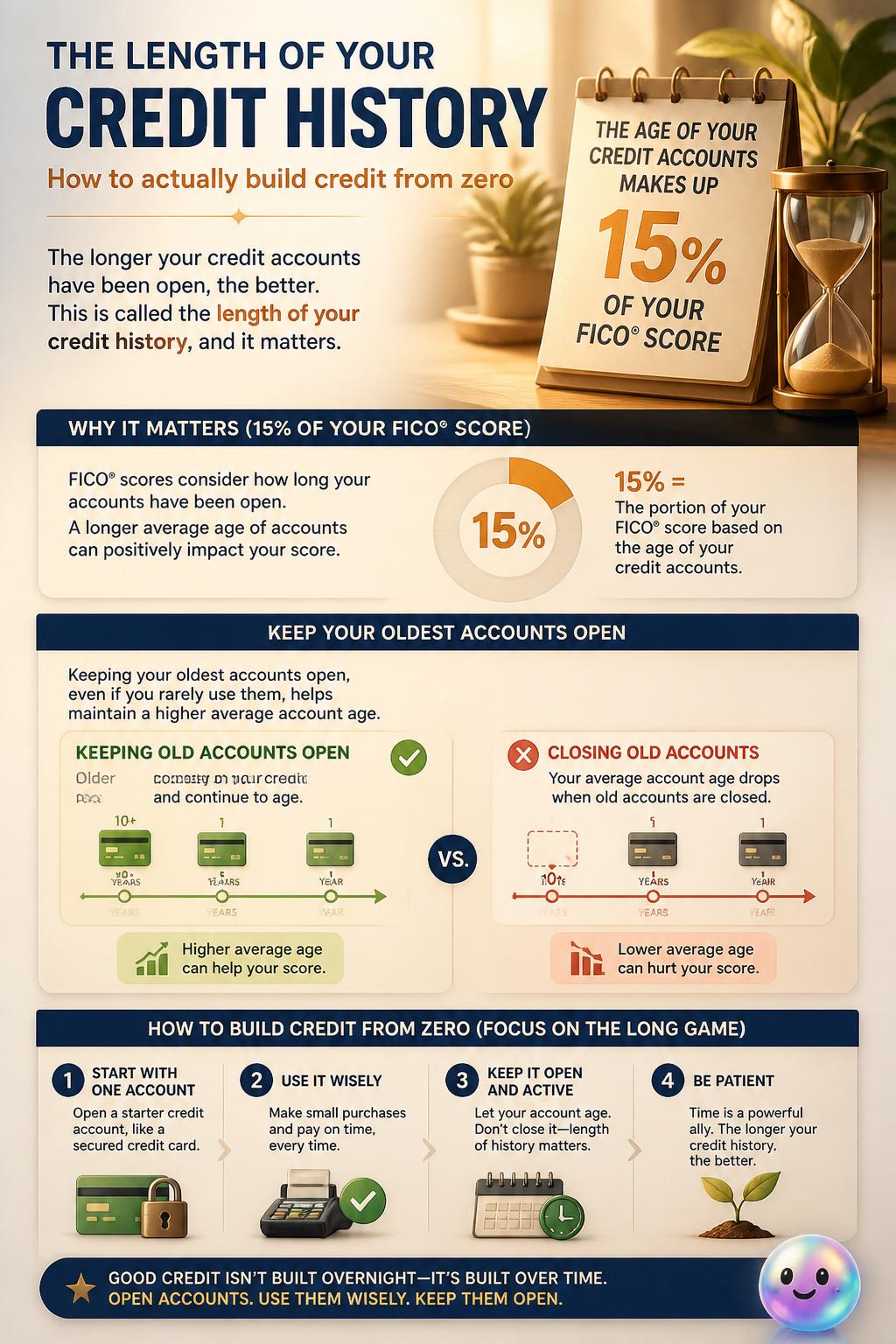 The length of your credit history