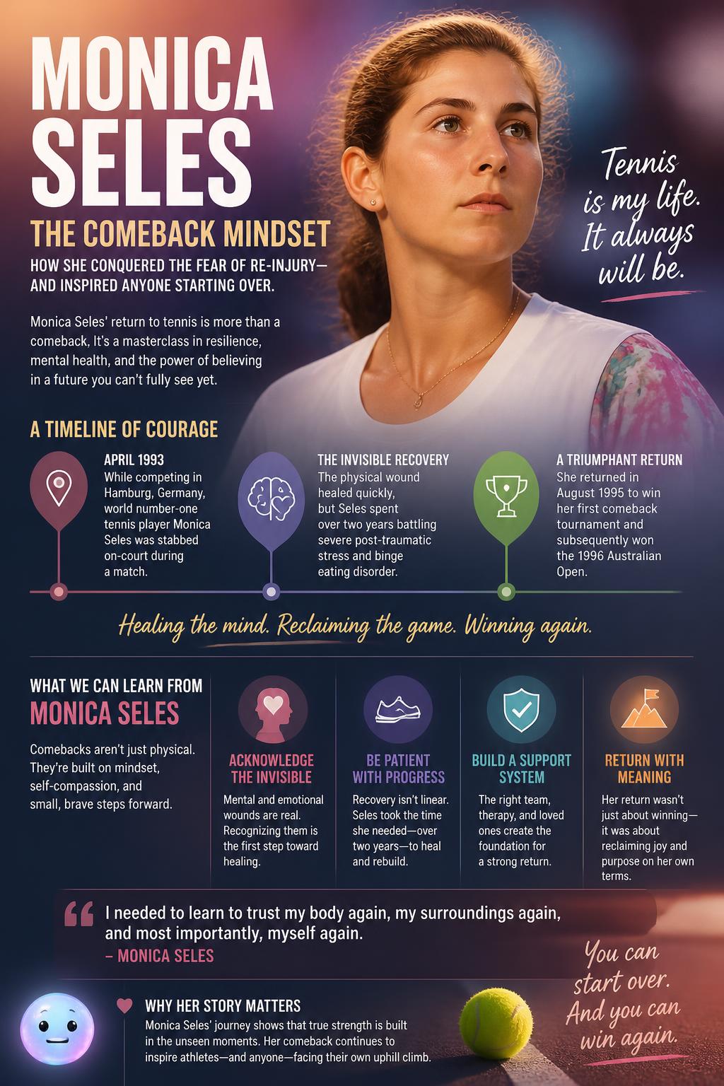 How Monica Seles conquered the fear of re-injury