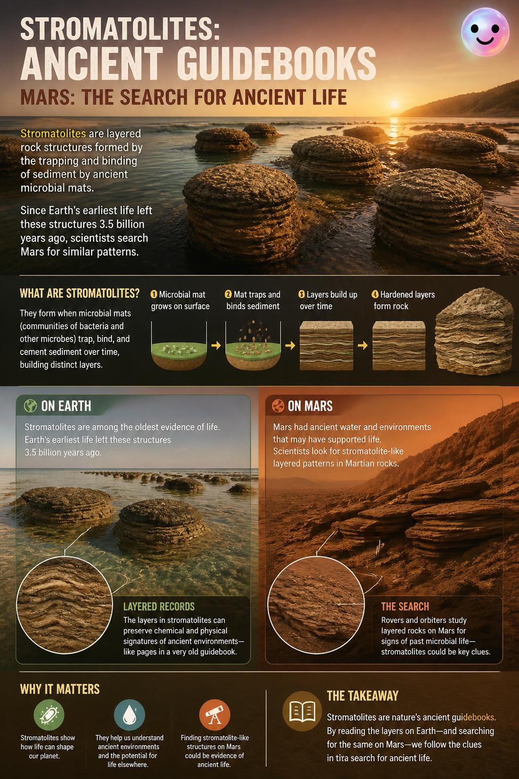 Stromatolites as ancient guidebooks