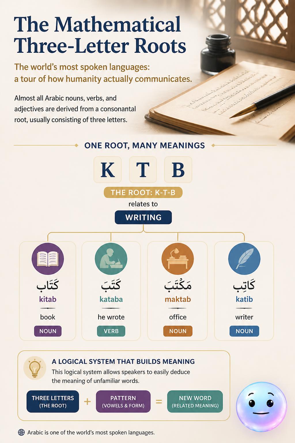 The mathematical three-letter roots