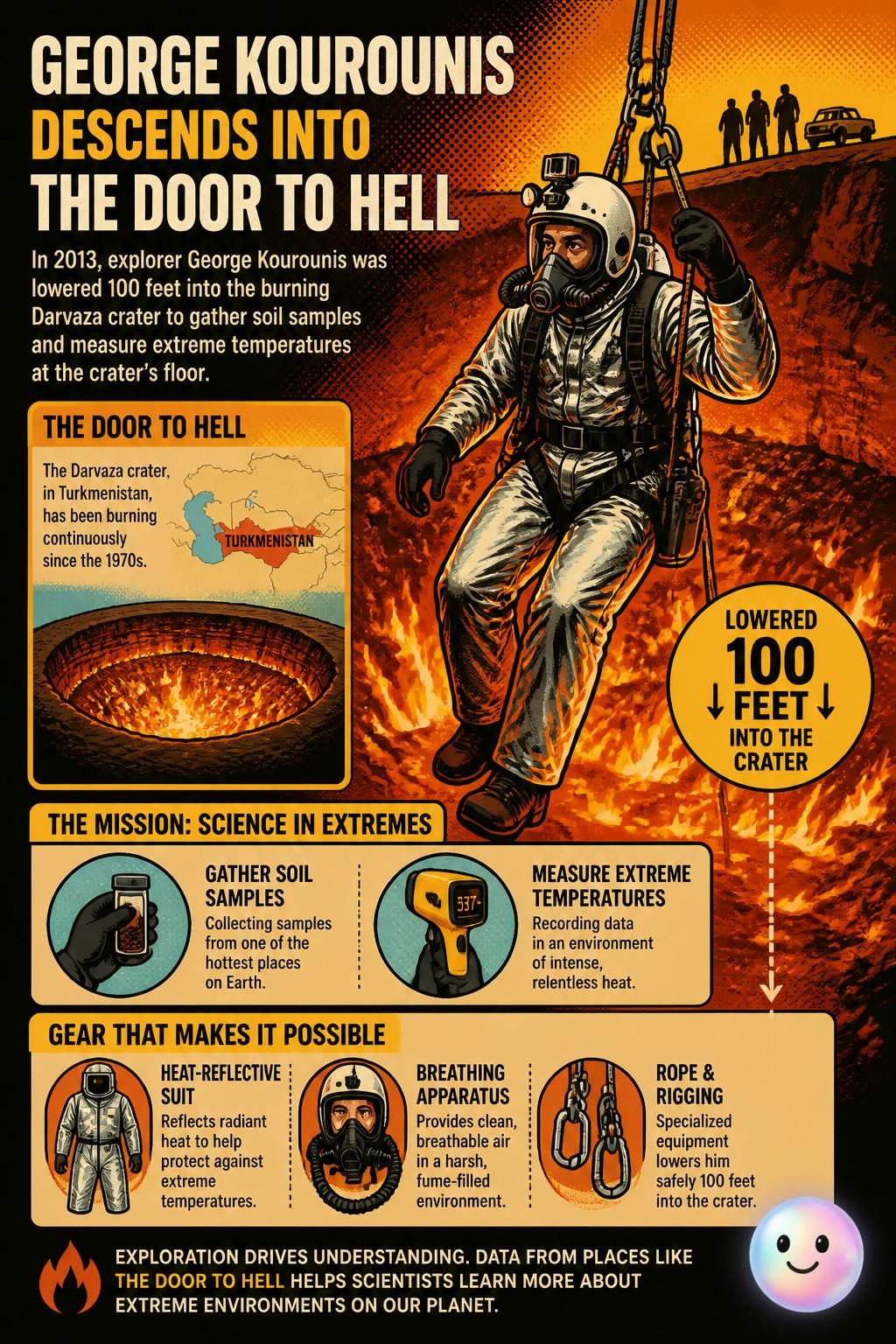 George Kourounis descends into the Door to Hell