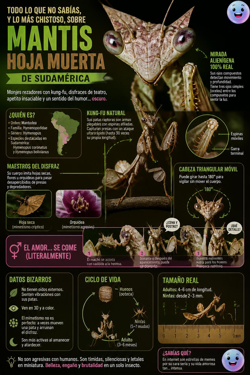 Mantis hoja muerta de Sudamérica