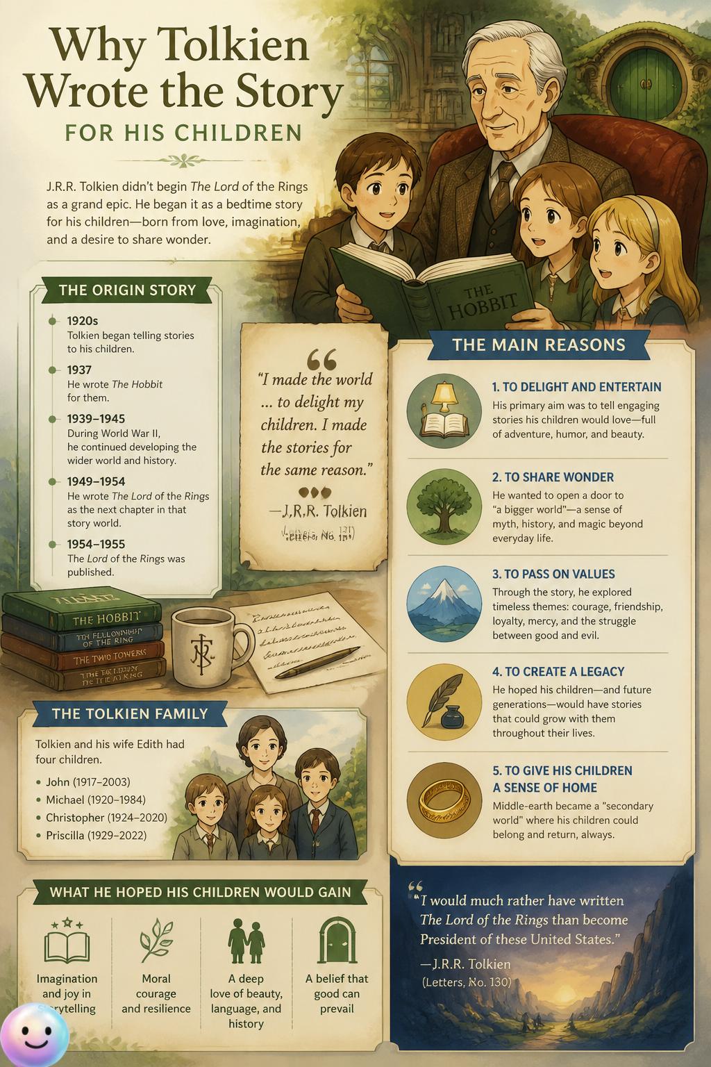 Why Tolkien wrote the story for his children