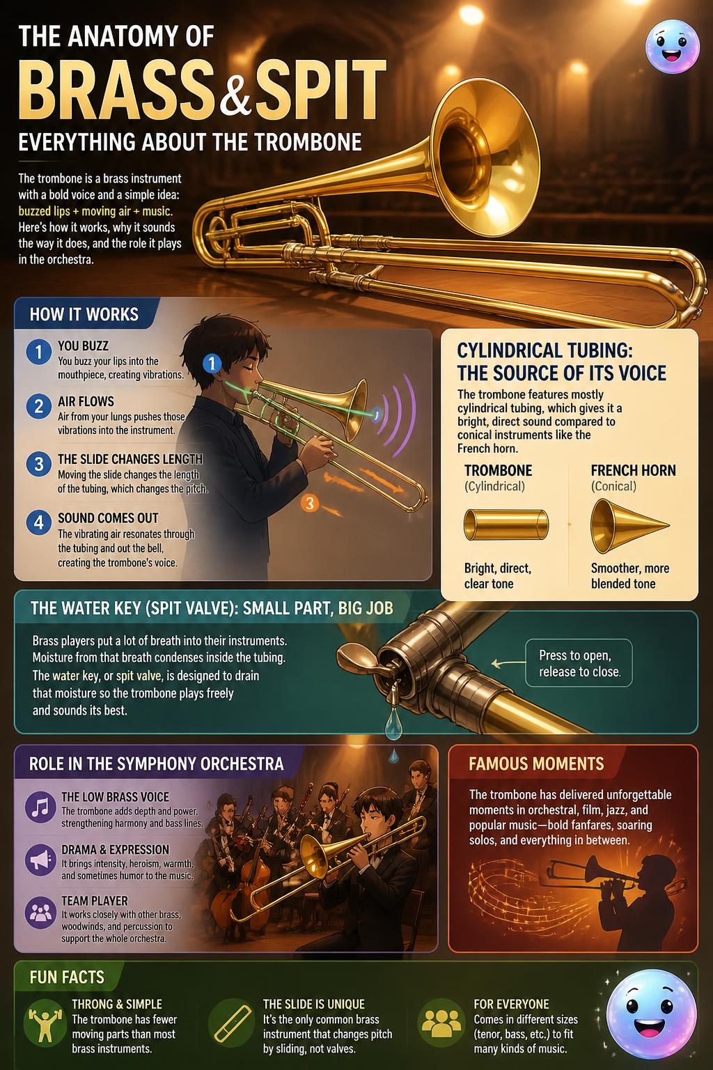 The anatomy of brass and spit