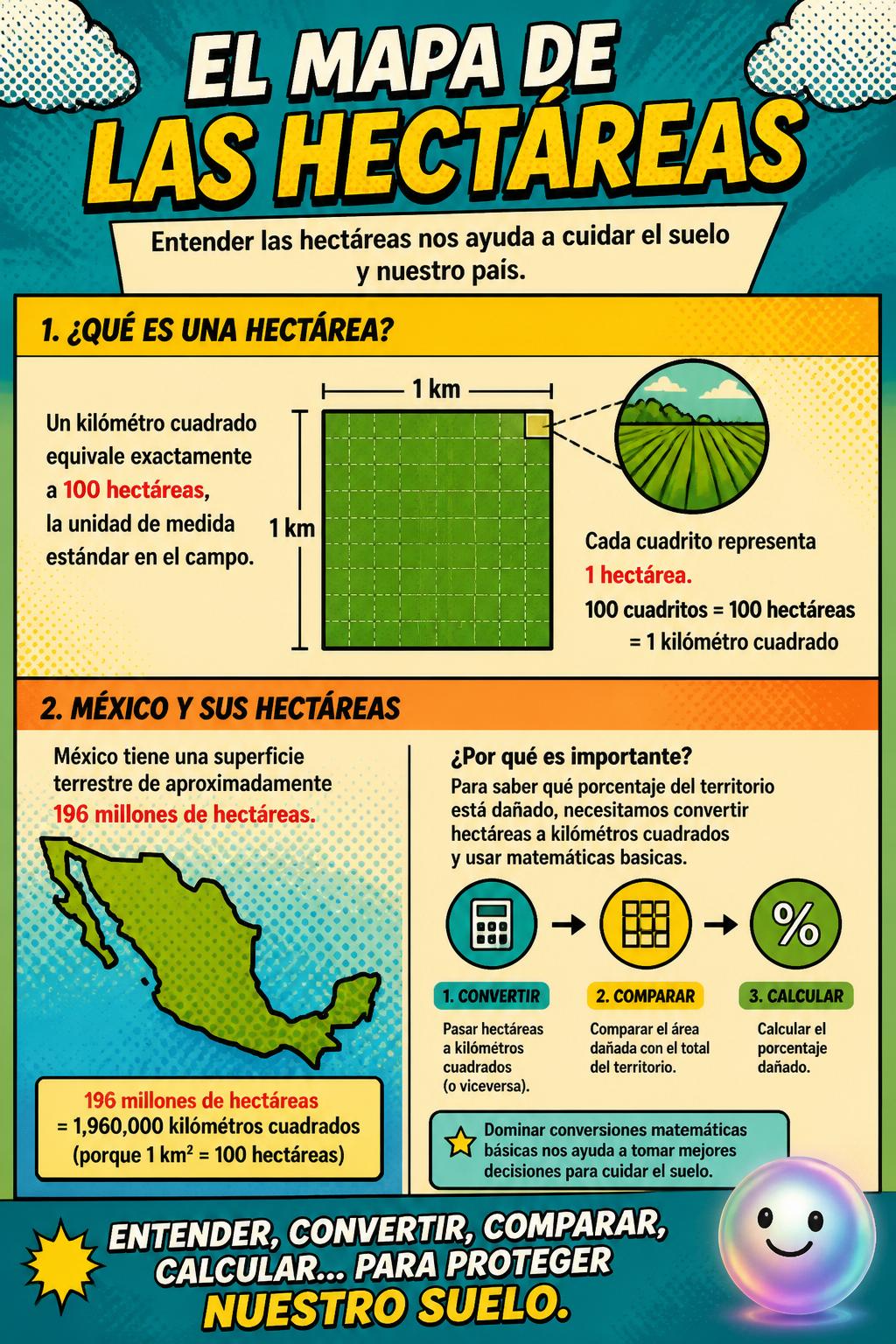 El mapa de las hectáreas