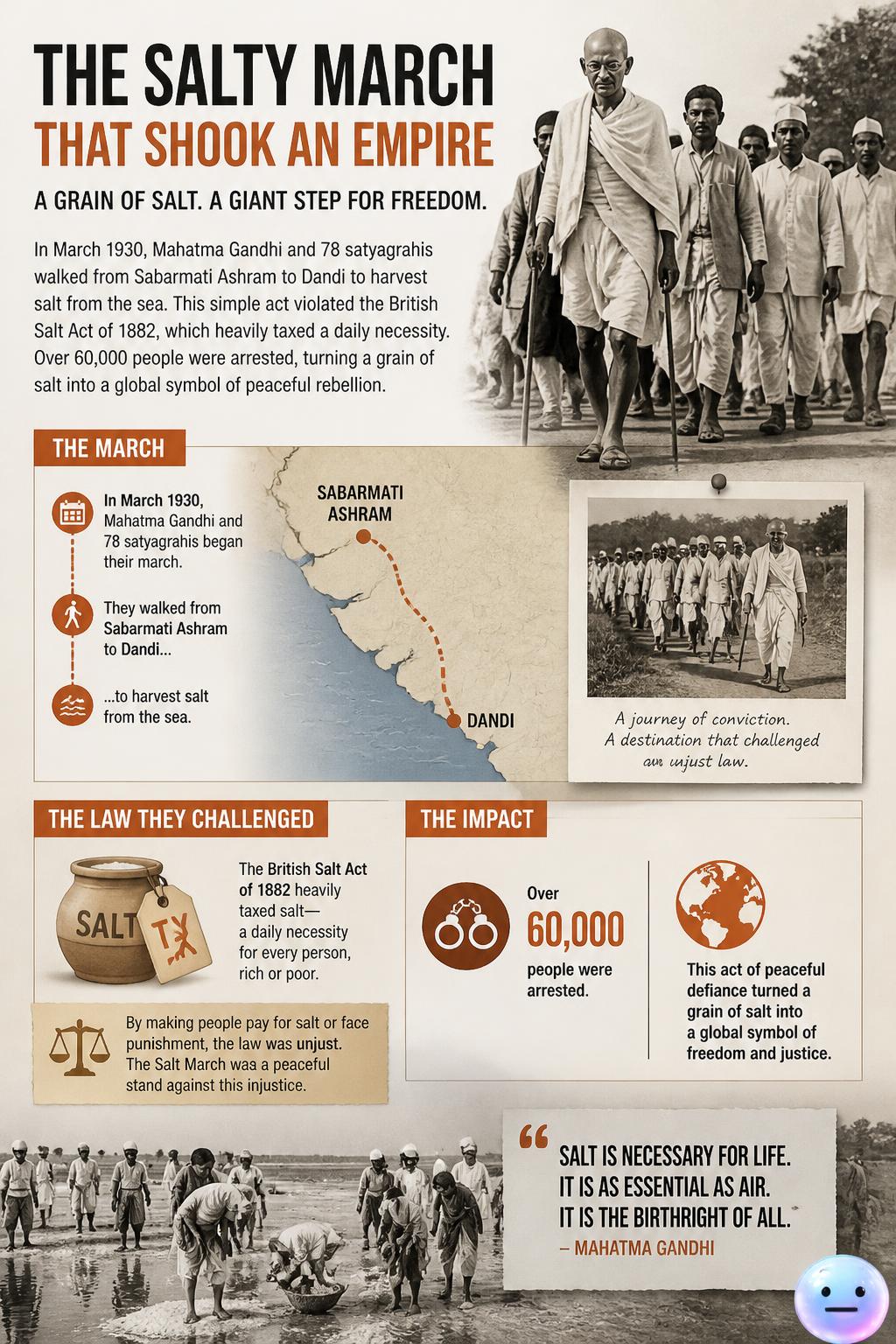 The salty march that shook an empire
