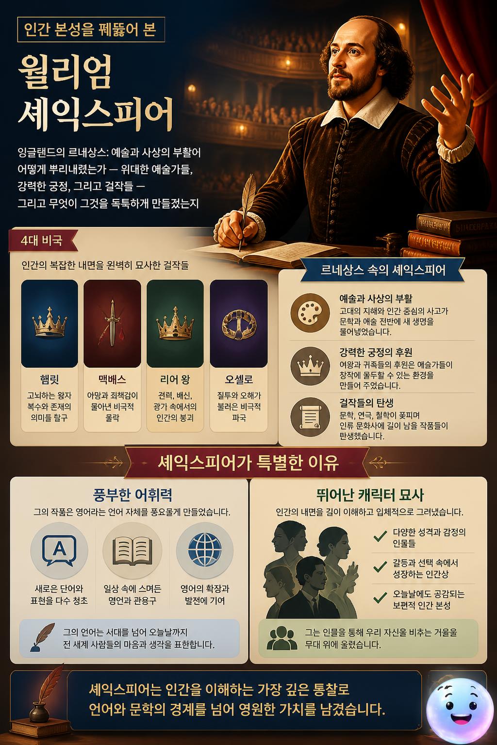 인간 본성을 꿰뚫어 본 윌리엄 셰익스피어
