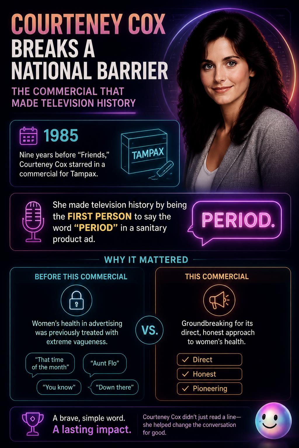 Courteney Cox breaks a national barrier