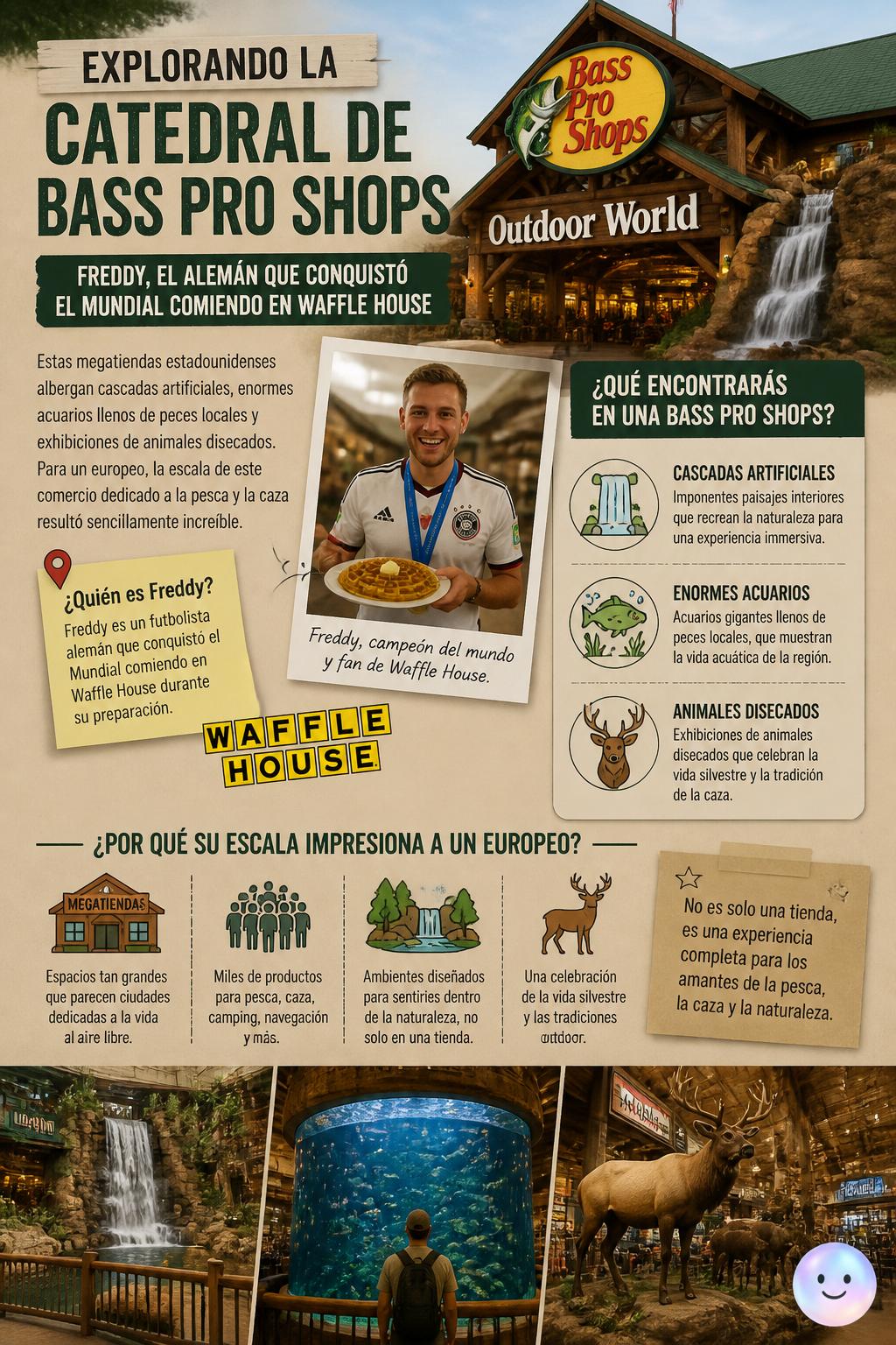 Explorando la catedral de Bass Pro Shops