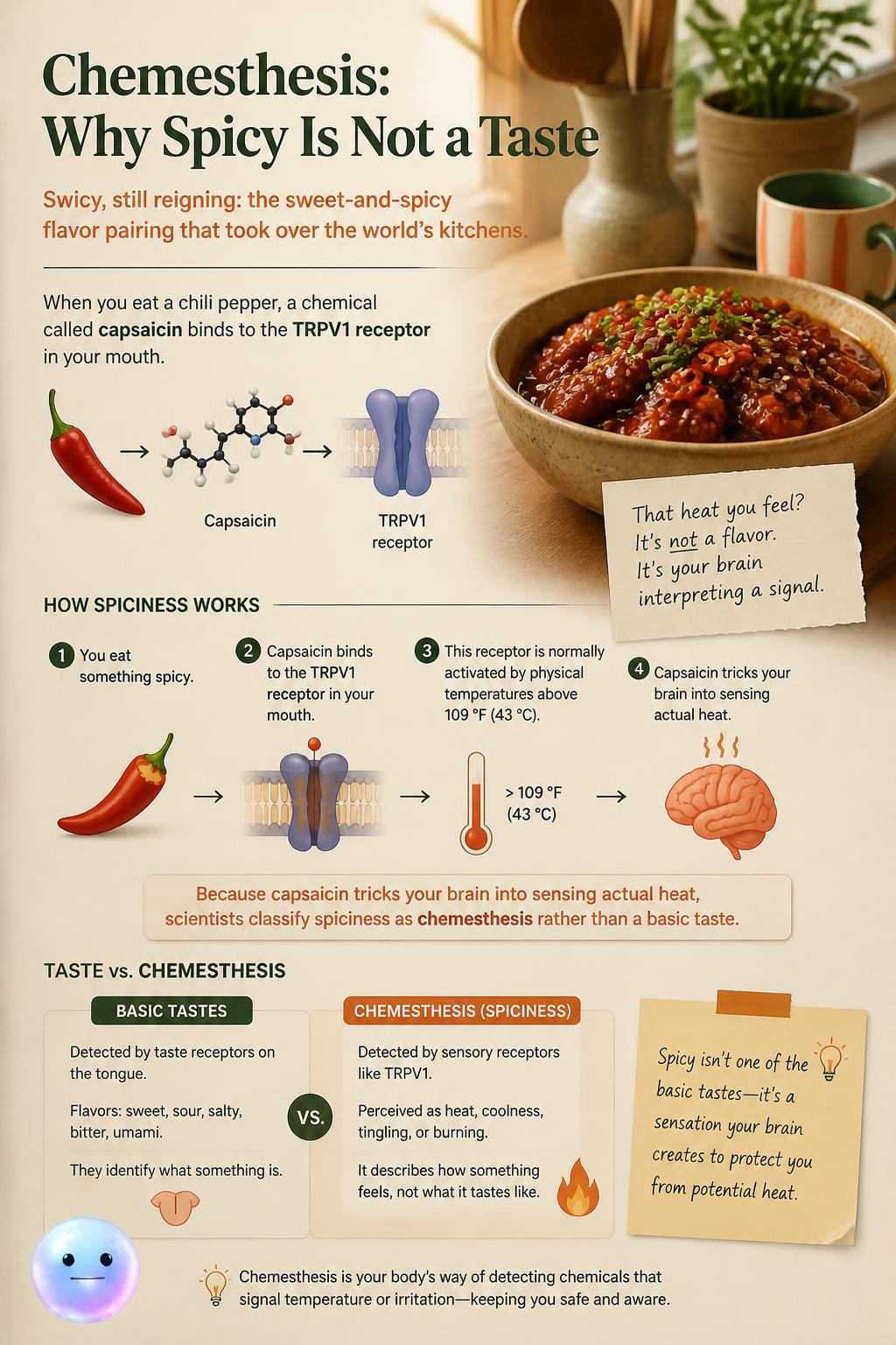 Chemesthesis and why spicy is not a taste