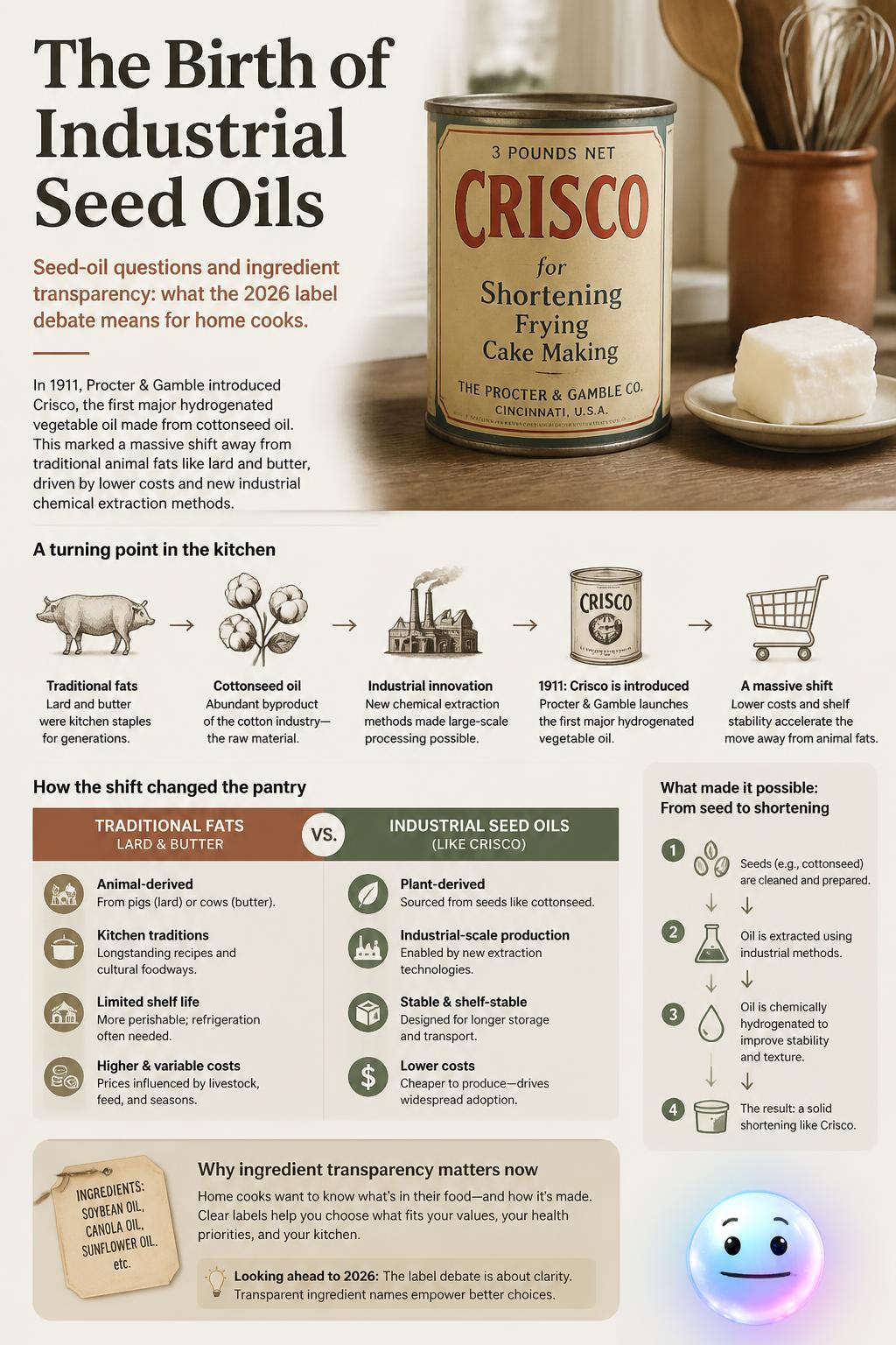 The birth of industrial seed oils