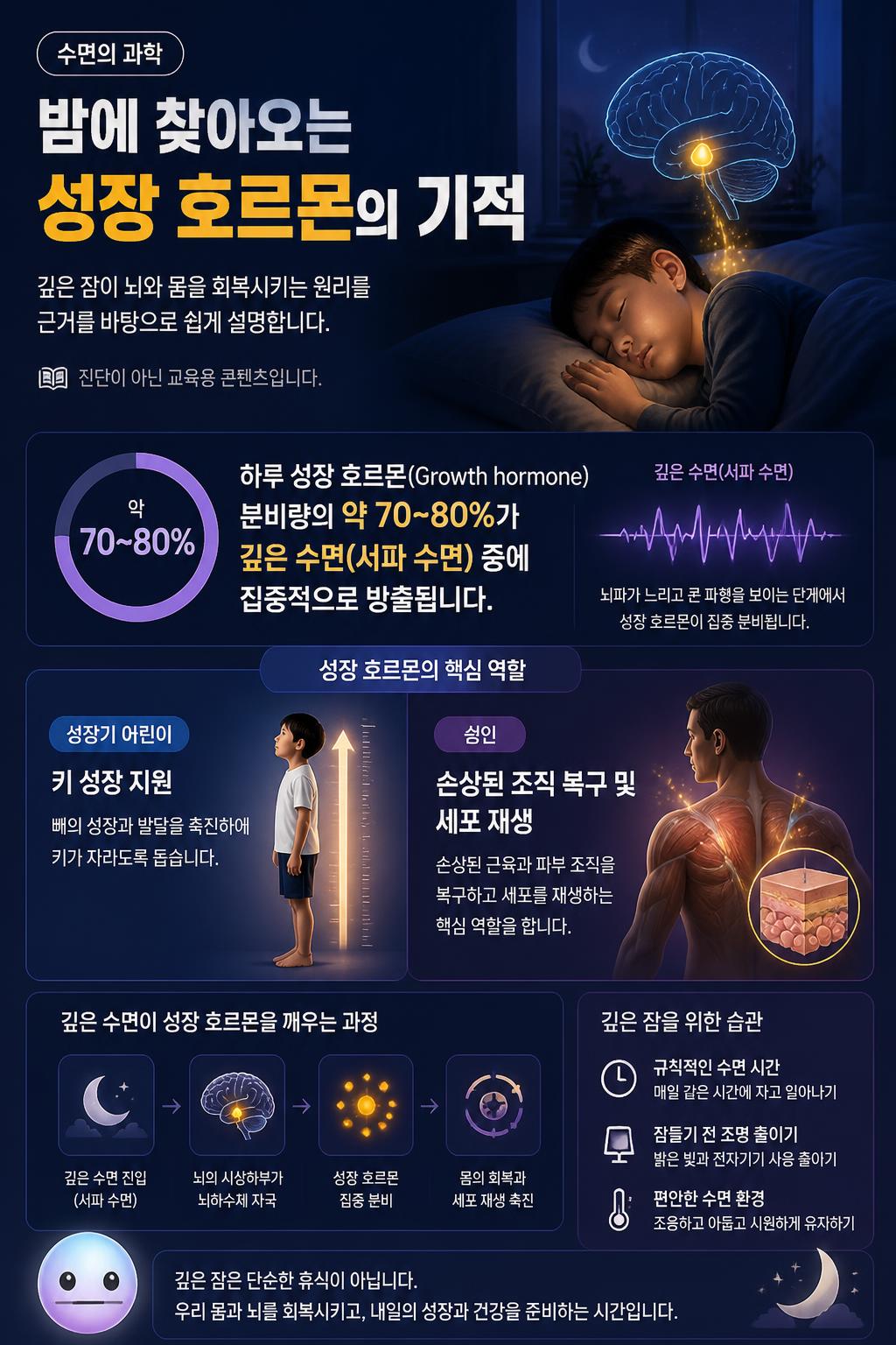 밤에 찾아오는 성장 호르몬의 기적