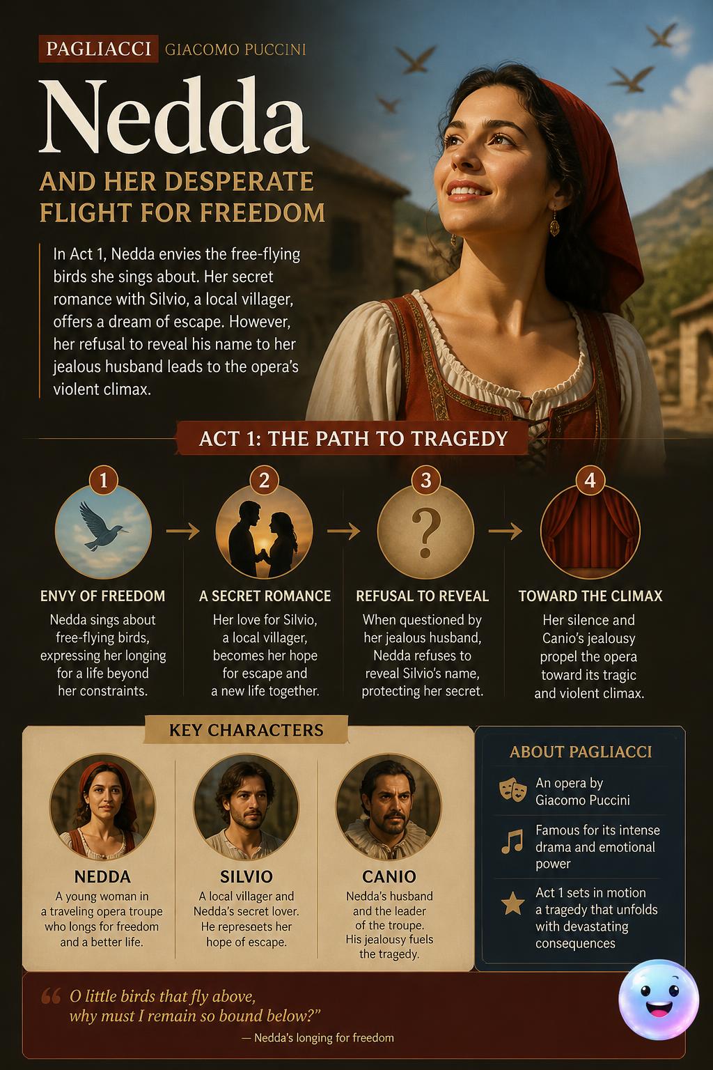 Nedda and her desperate flight for freedom