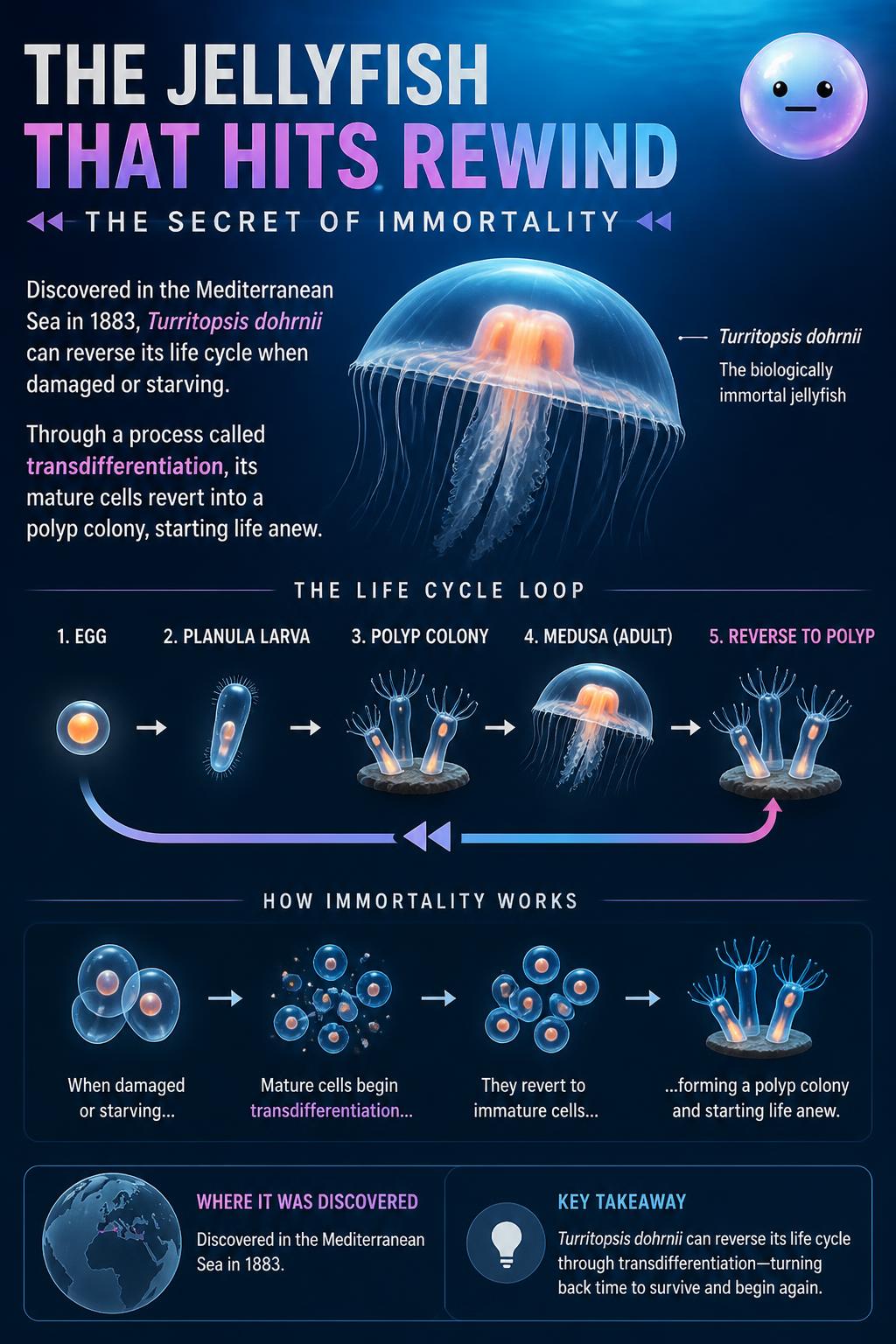 The jellyfish that hits rewind