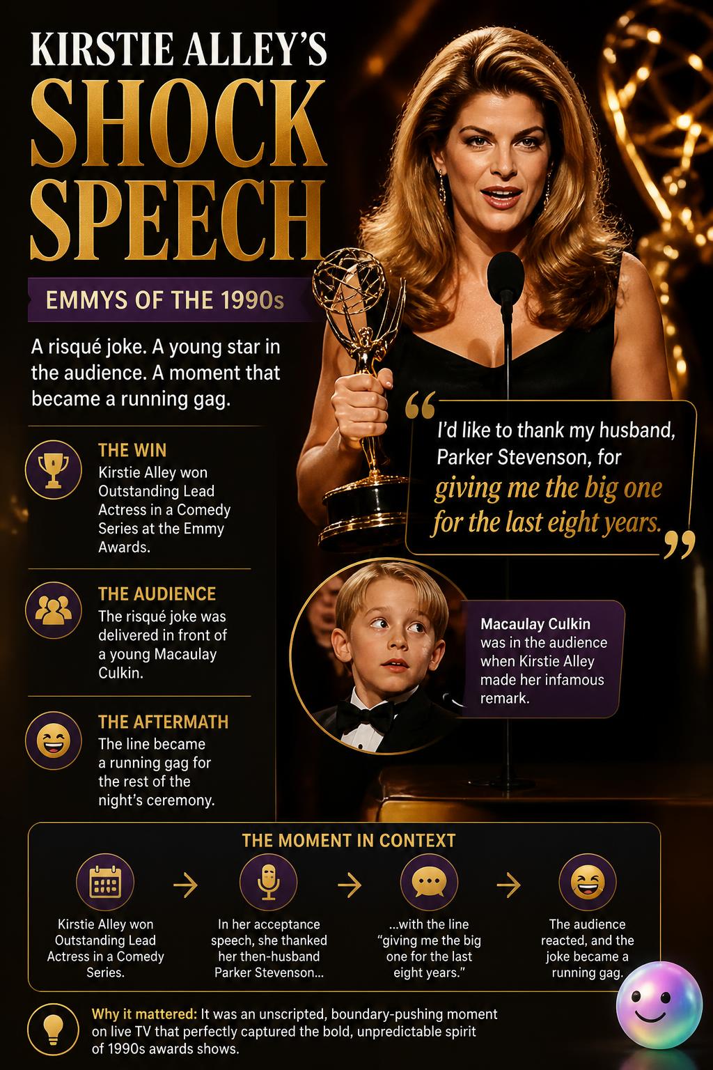 Kirstie Alley's shock speech