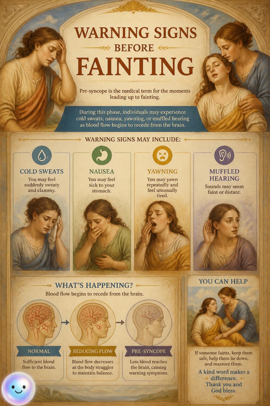 Warning signs before fainting