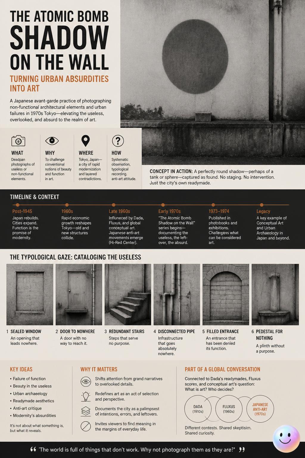 The atomic bomb shadow on the wall