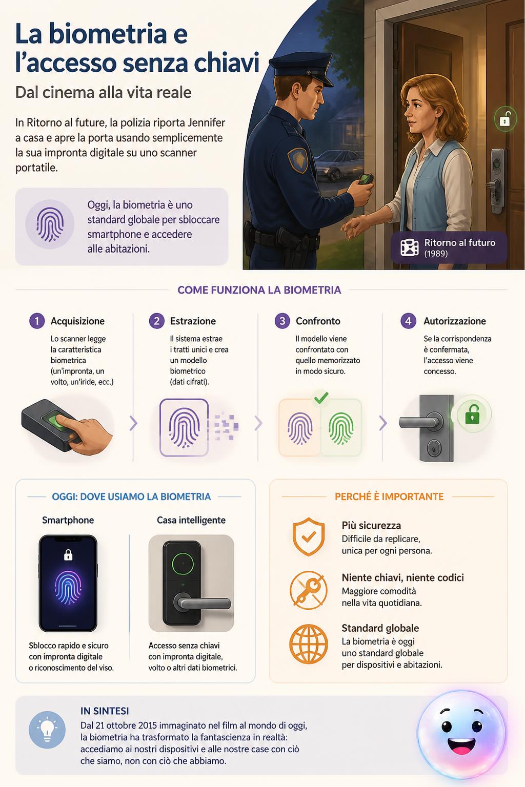 La biometria e l'accesso senza chiavi