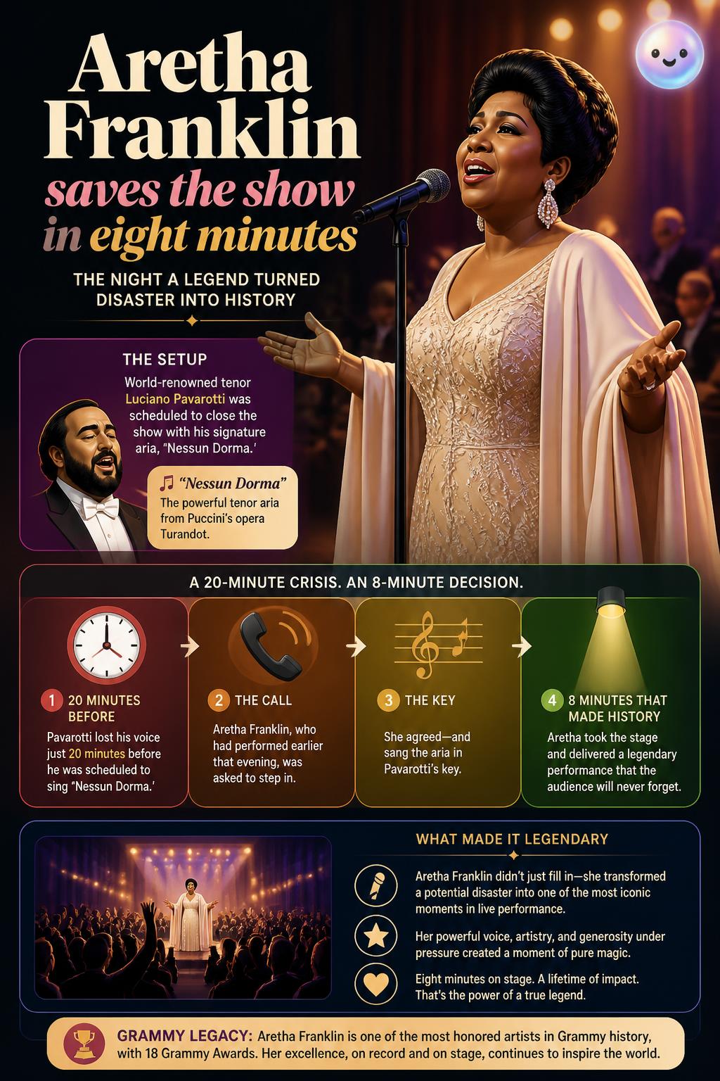 Aretha Franklin saves the show in eight minutes